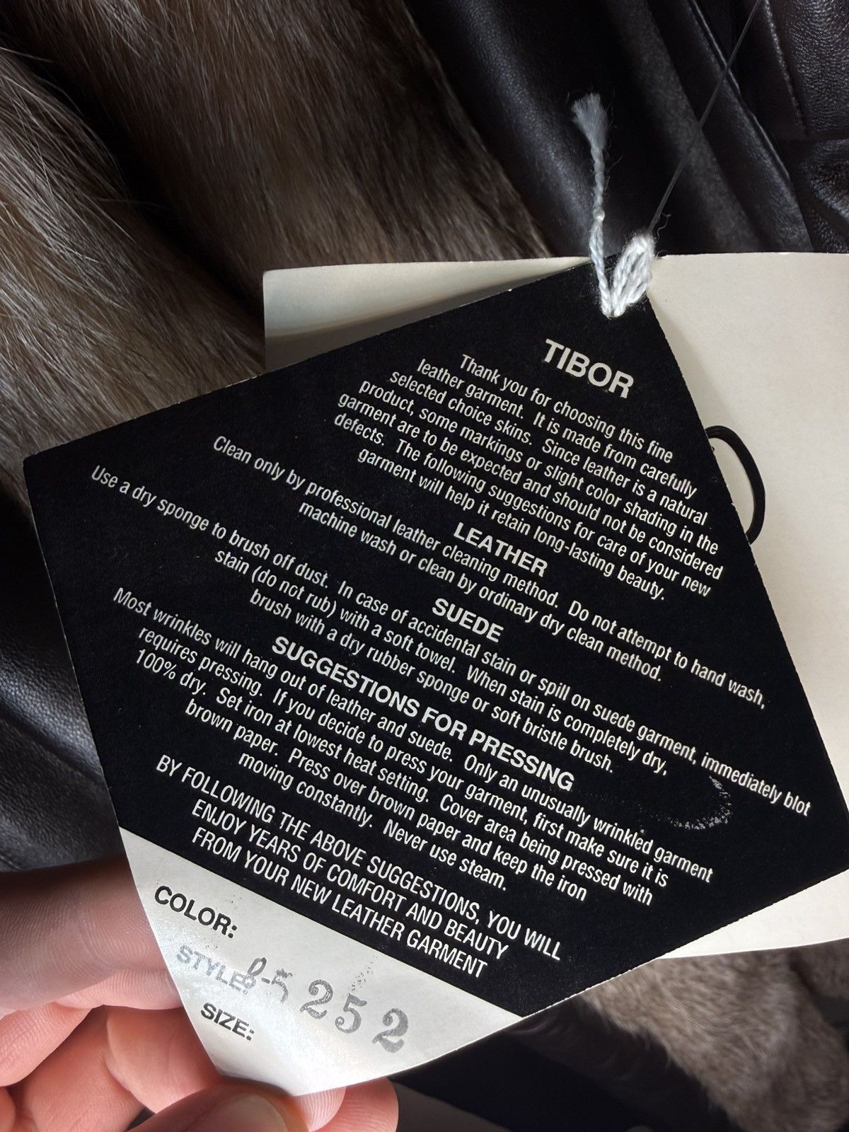 Other Vintage TIBOR Leather Coat Genuine Raccoon Fur Lambskin New Size M / US 6-8 / IT 42-44 - 14 Thumbnail