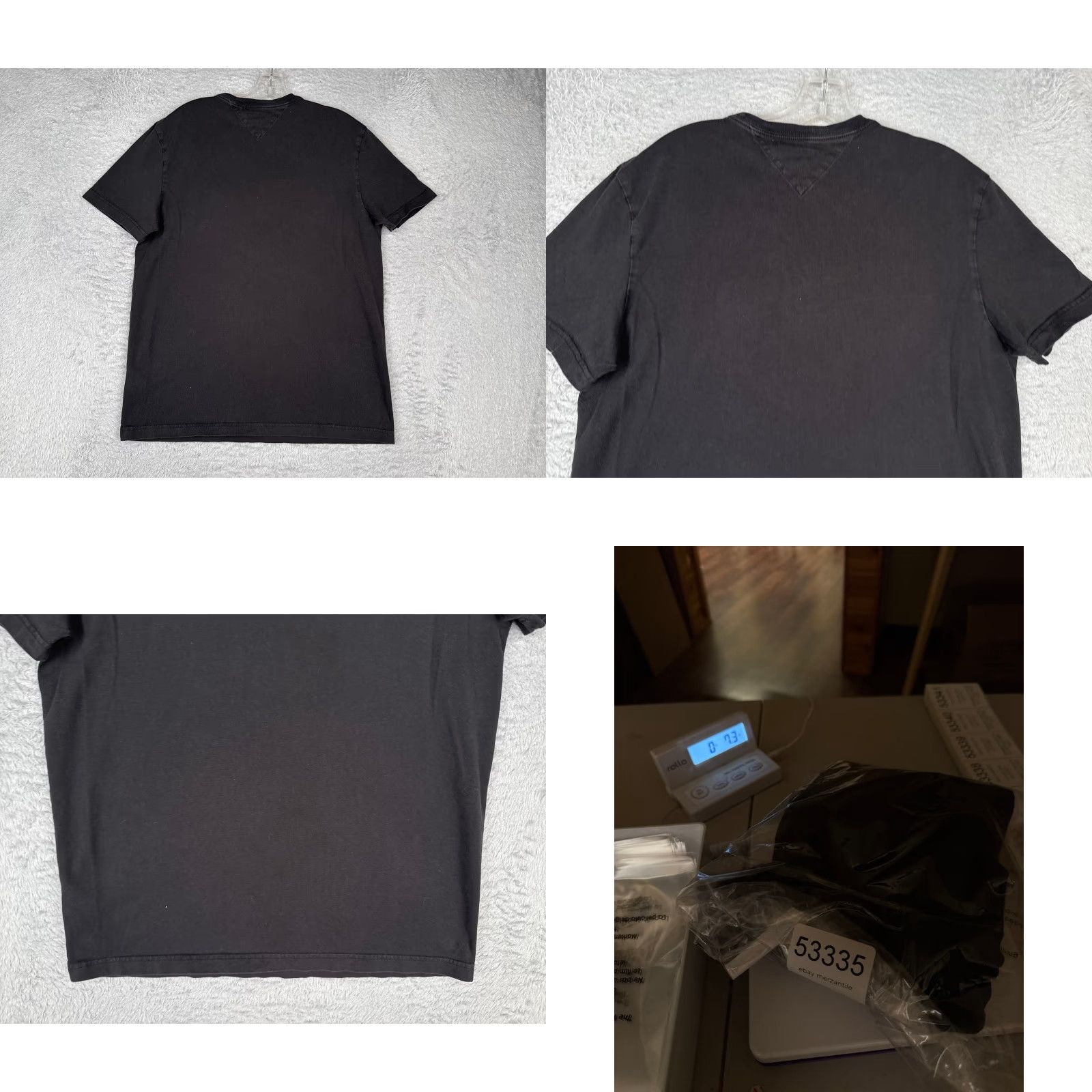 Tommy Hilfiger Tommy Hilfiger Shirt Medium Black Crew Neck Short Sleeve 100% Cotton Logo Embroidered Mens Size US M / EU 48-50 / 2 - 9 Thumbnail