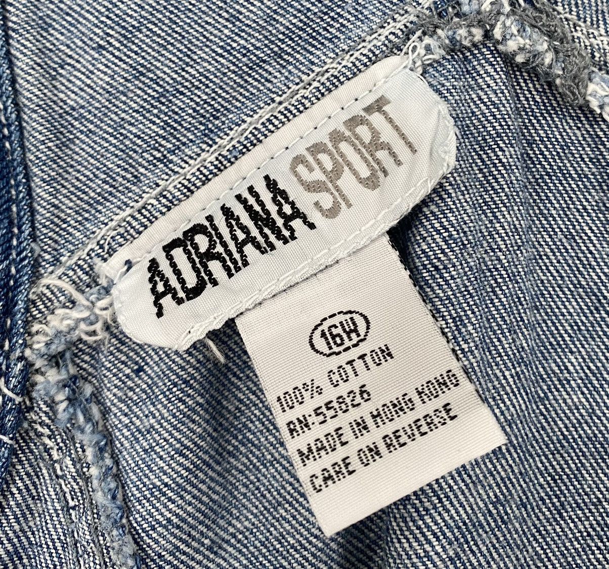 Other Vintage 90’s Adriana Sport Denim Jean Shortalls Womens Large Size 38" / US 16 / IT 52 - 6 Thumbnail