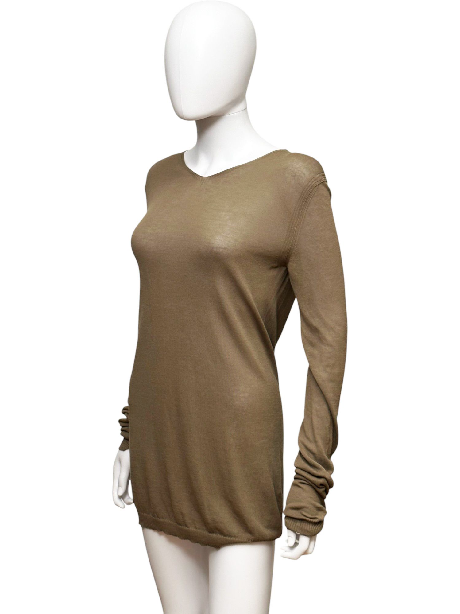 Rick Owens SS2013 Beige Semitransparent Sweater Size US S / EU 44-46 / 1 - 2 Thumbnail
