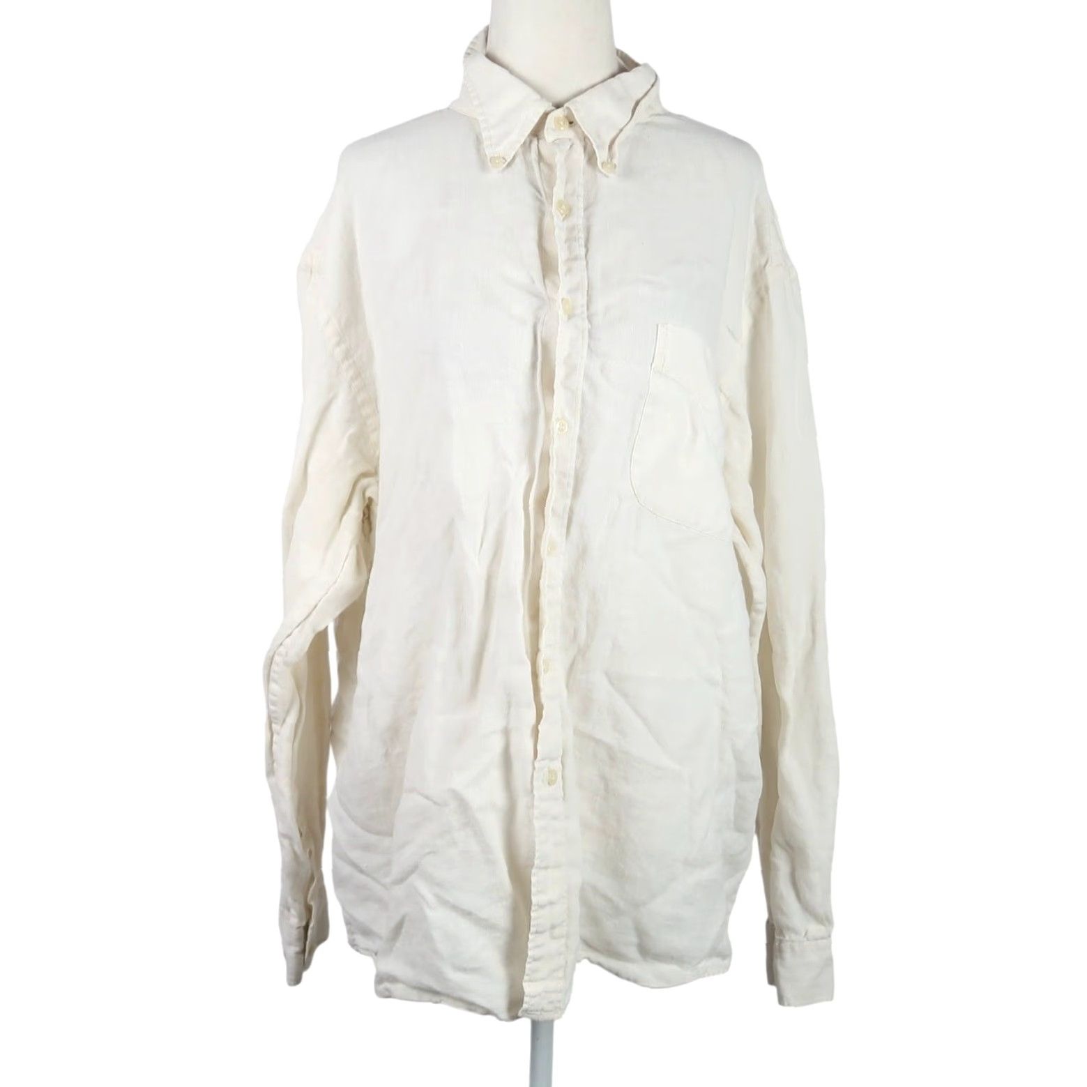 Eddie Bauer Eddie Bauer Cream 100% Linen Long Sleeve Button-Down Shirt Mens L Size US L / EU 52-54 / 3 - 2 Thumbnail