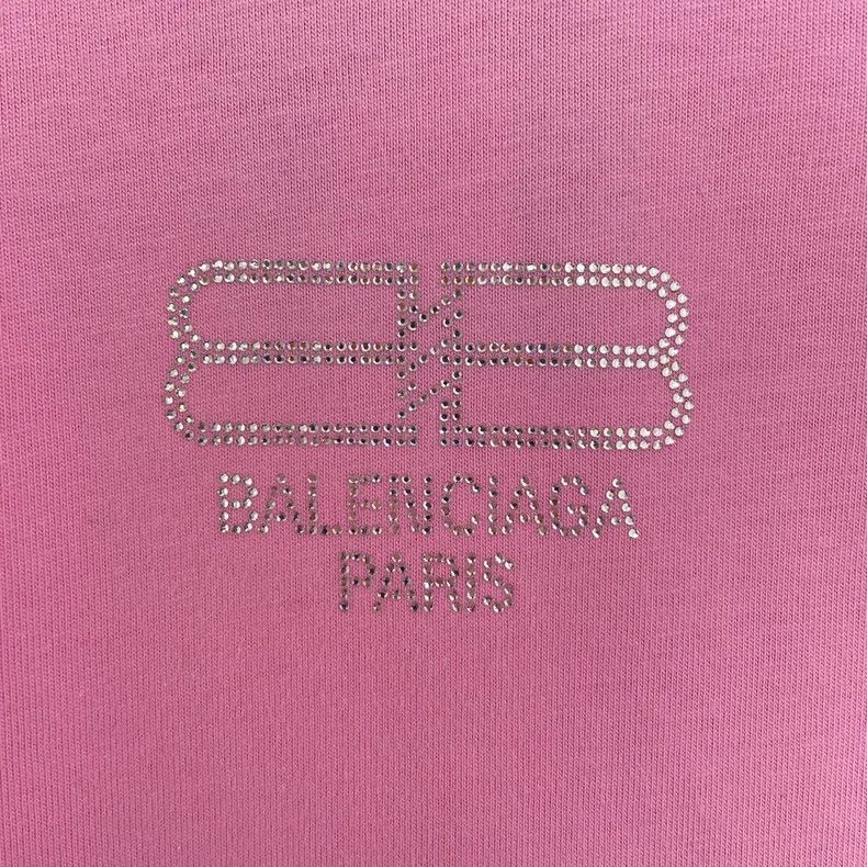 Balenciaga Balenciaga Pink Lettering Logo Pattern Round Neck Short Sl Size US L / EU 52-54 / 3 - 6 Thumbnail