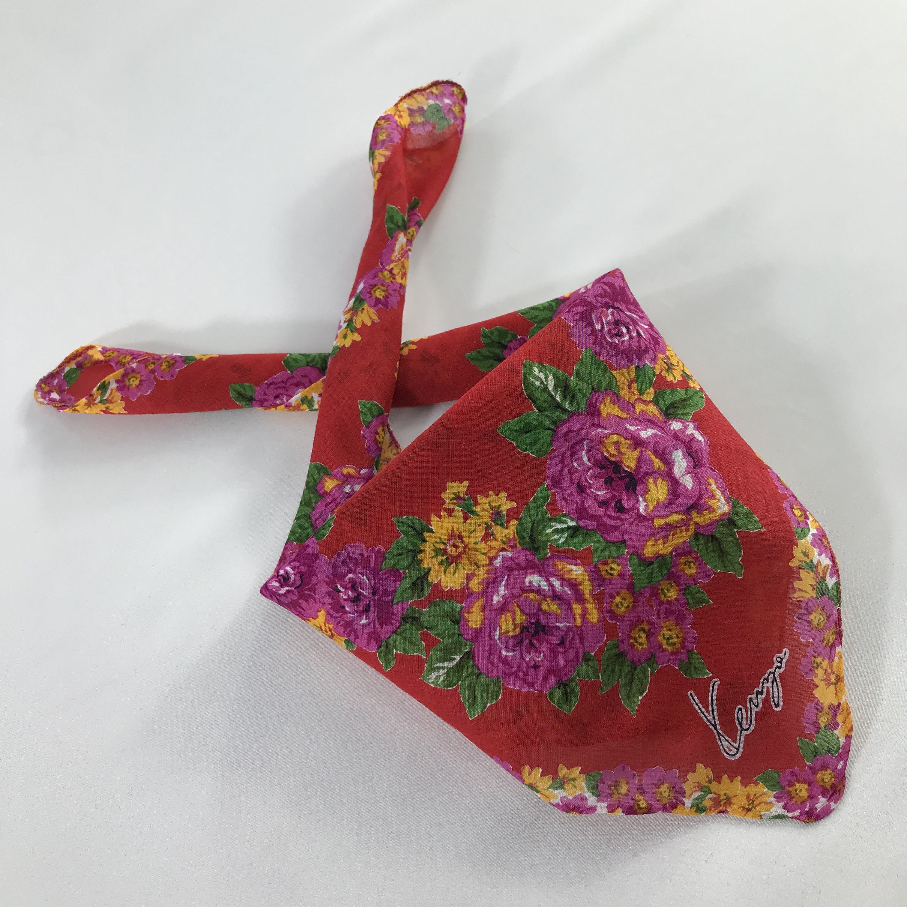 Kenzo × Vintage Kenzo Bandana / Handkerchief / Neckerchief - S696 Size ONE SIZE - 4 Thumbnail