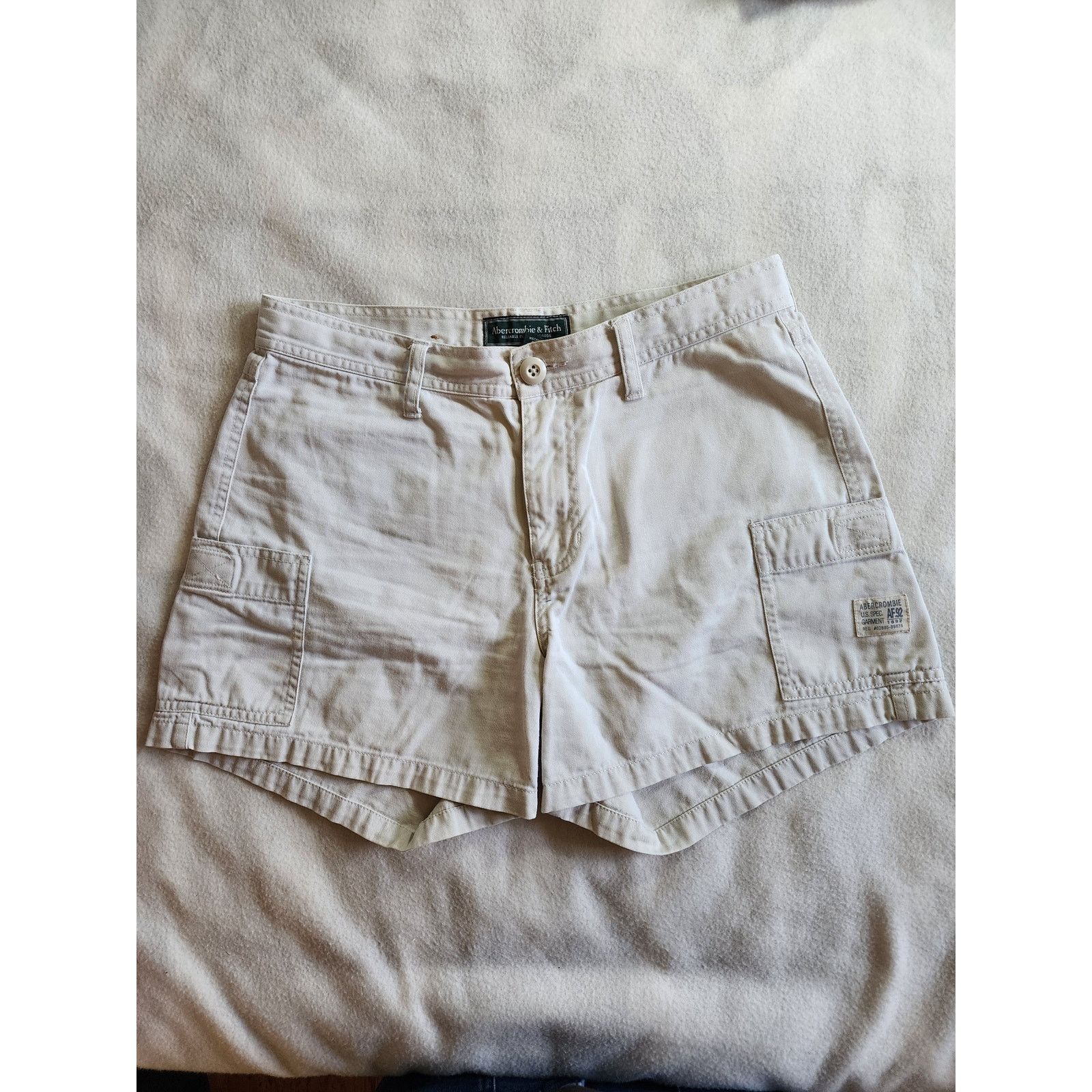 Abercrombie & Fitch VTG Abercrombie & Fitch 90s Y2K Cargo Shorts Size 6 Khaki Size 28" / US 6 / IT 42 - 1 Thumbnail