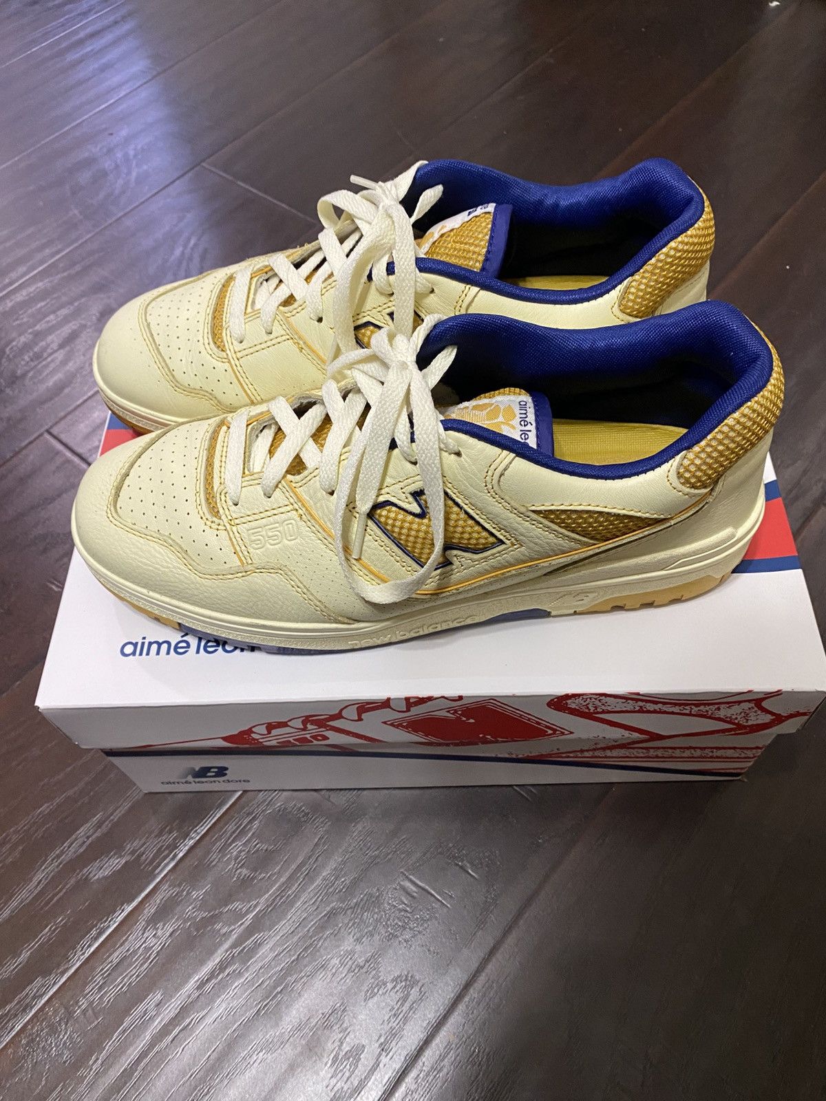 Aime Leon Dore × New Balance New Balance 550 Aime Leon Dore Masaryk Community Gym Yellow Size US 11.5 / EU 44-45 - 4 Thumbnail