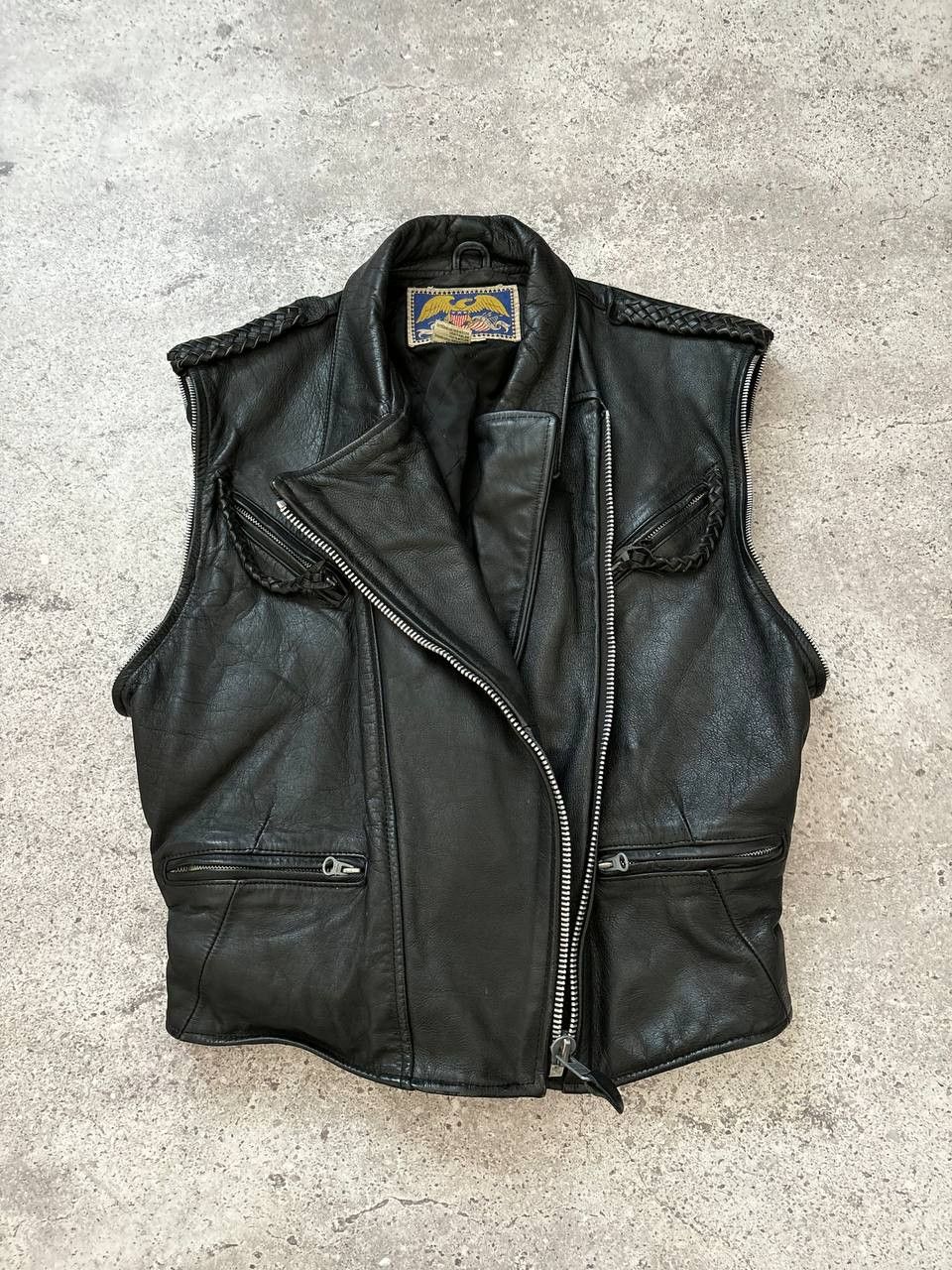 Avirex Avirex Side Zip Black Leather Jacket/Vest Size US M / EU 48-50 / 2 - 7 Thumbnail