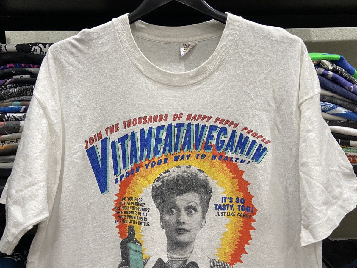Vintage Vintage 1992s I LOVE LUCY Movie Tour T-Shirt Size US XL / EU 56 / 4 - 2 Thumbnail