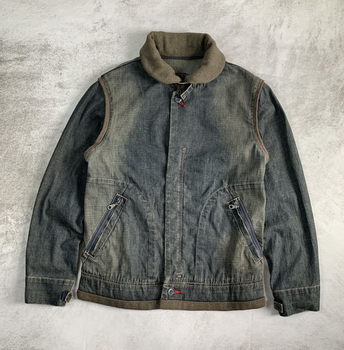 Veste En Denim Patchwork Vintage Marithé + François Girbaud Années 90 - Taille L, Style Bomber