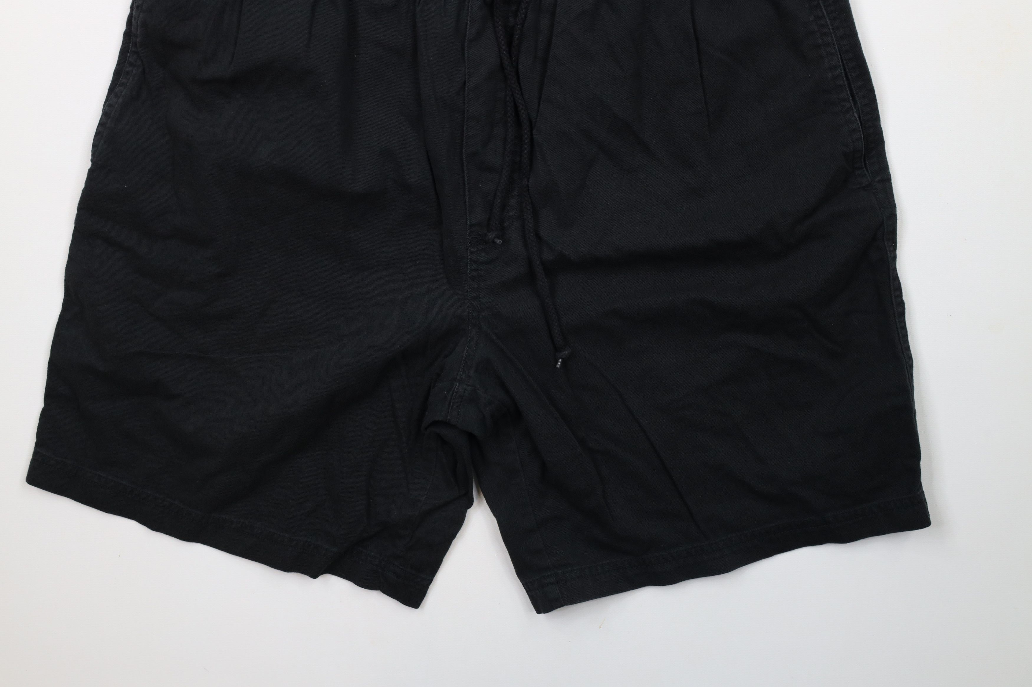 Vintage Vintage 90s Streetwear Blank Above Knee Shorts Black Cotton Size US 32 / EU 48 - 4 Thumbnail