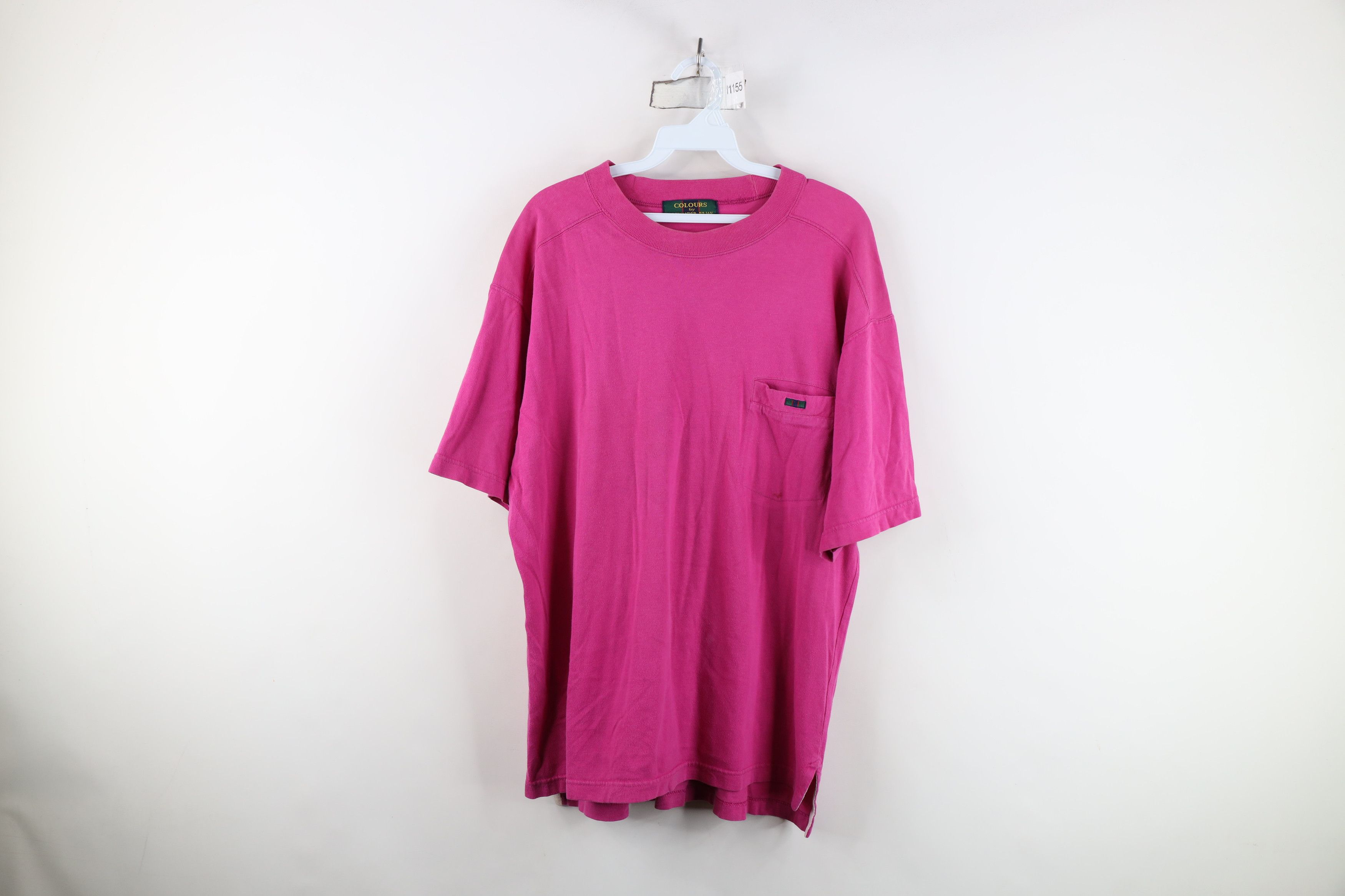 Vintage Vintage 90s Streetwear Short Sleeve Pocket T-Shirt Pink Size US XL / EU 56 / 4 - 1 Thumbnail