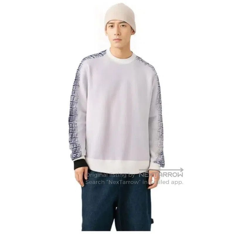 Fendi Fendi XL White Long Sleeve Knit Sweater . Size US XL / EU 56 / 4 - 7 Thumbnail