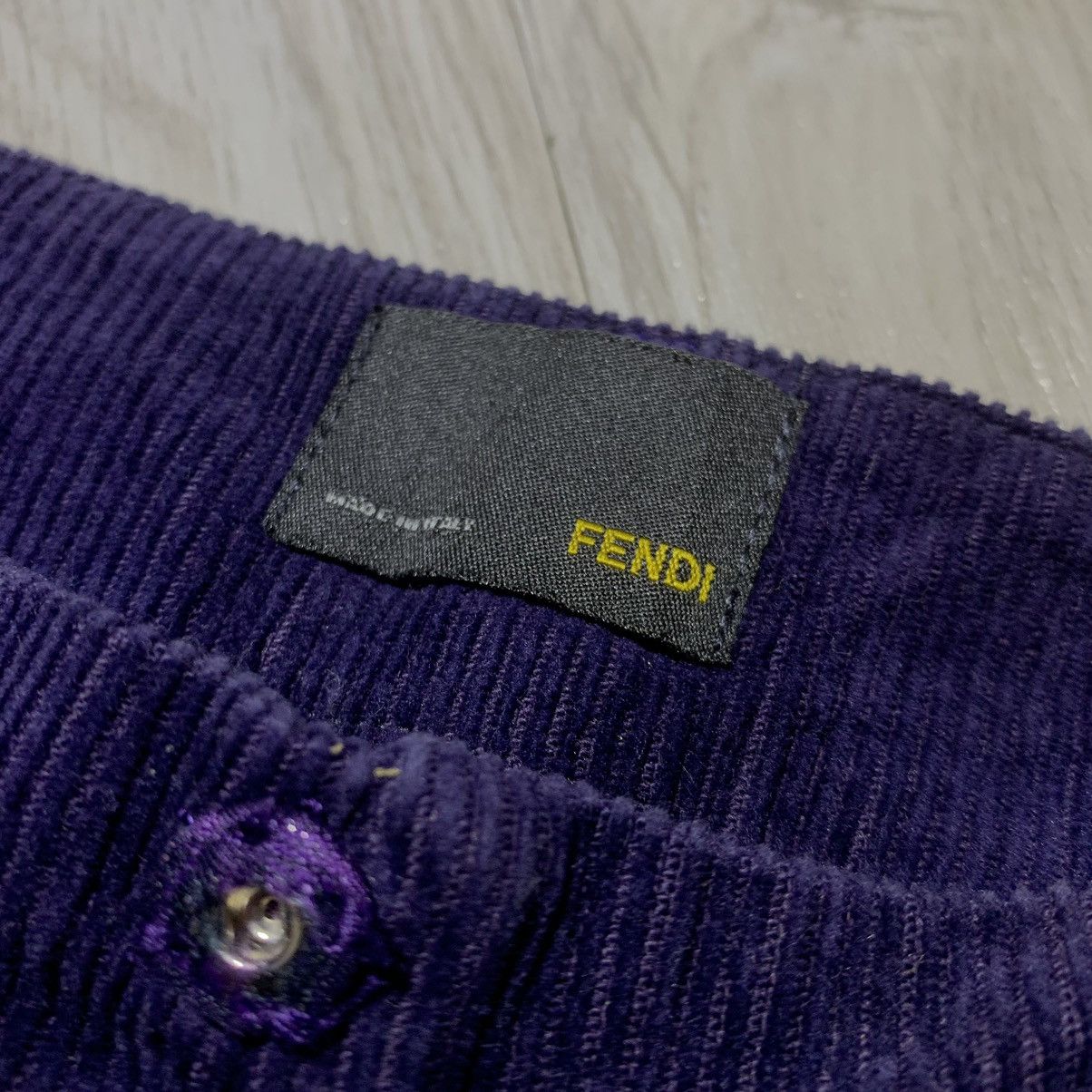 Designer × Fendi × Vintage 2000s Fendi Corduroy Pants Size US 34 / EU 50 - 6 Thumbnail