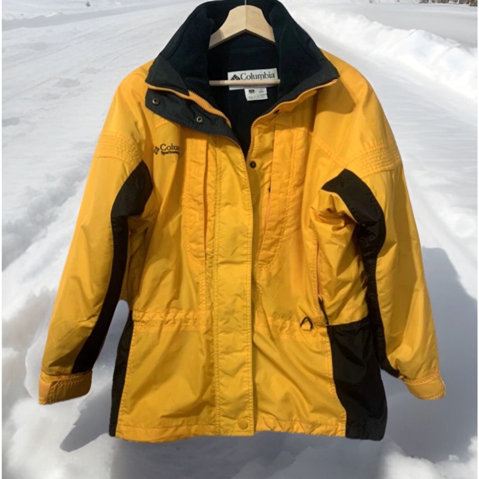Doublet Columbia Sportswear Women's Jacket Zip Up Double Lined Yellow&Black Size Sm Size S / US 4 / IT 40 - 2 Thumbnail