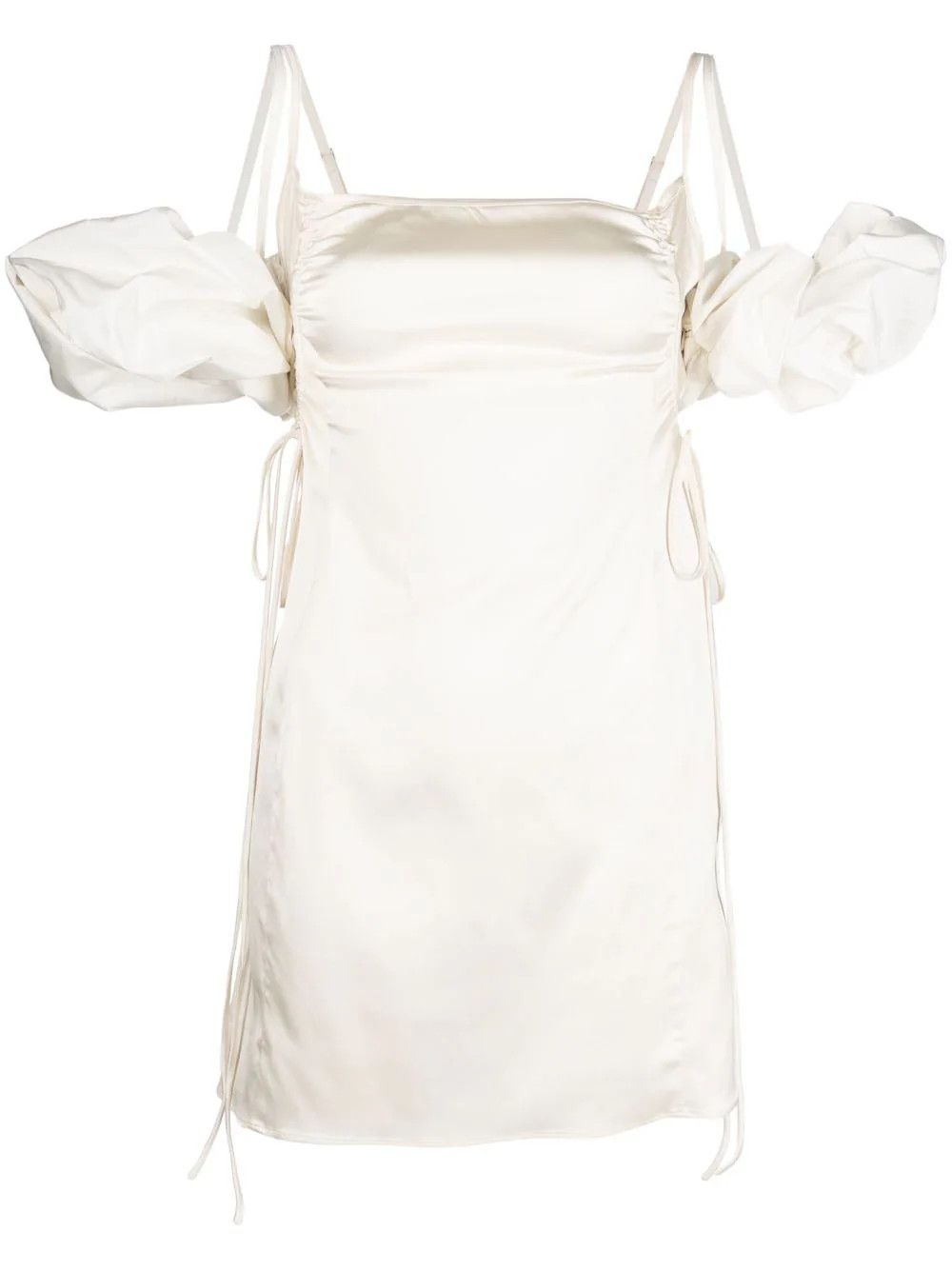 Jacquemus o1mle0824 La Mini Robe Chouchou Mini Dress in Off White Size XS / US 0-2 / IT 36-38 - 1 Thumbnail