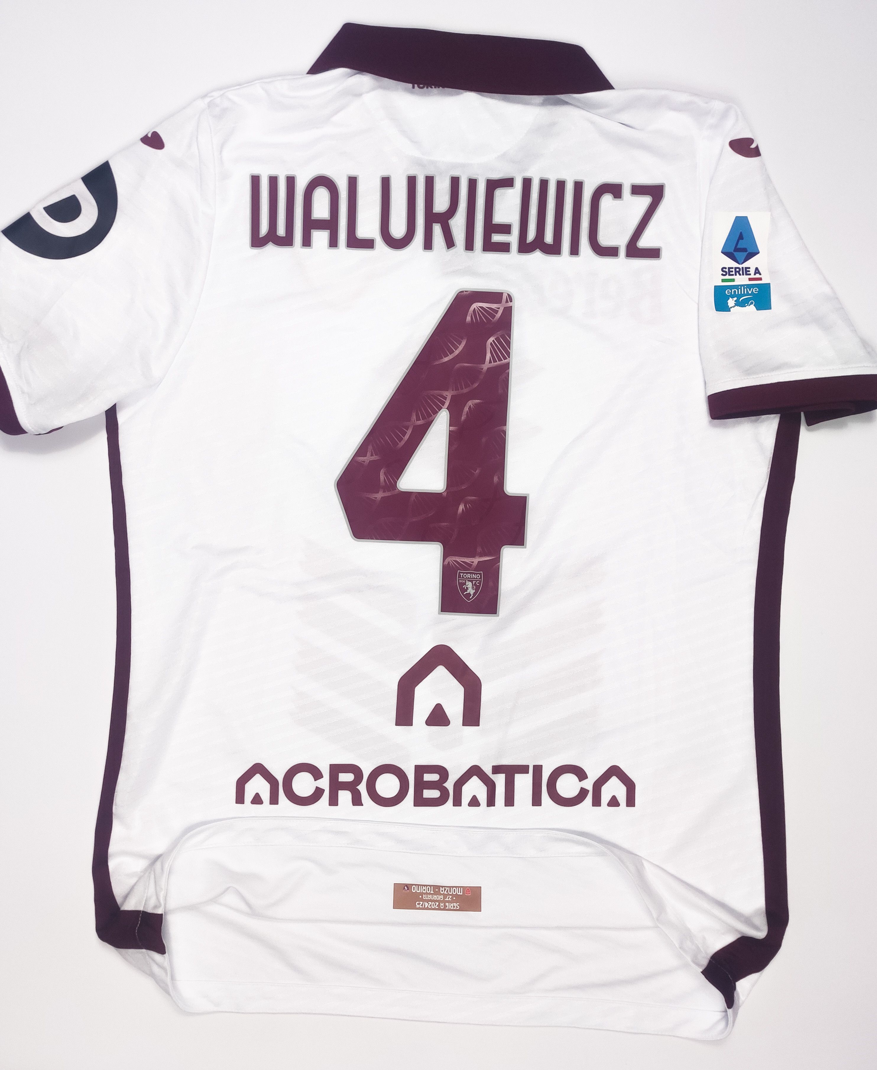 Joma Matchworn Walukiewicz #4 Torino 2024 2025 Joma Away Shirt Size US XL / EU 56 / 4 - 1 Thumbnail