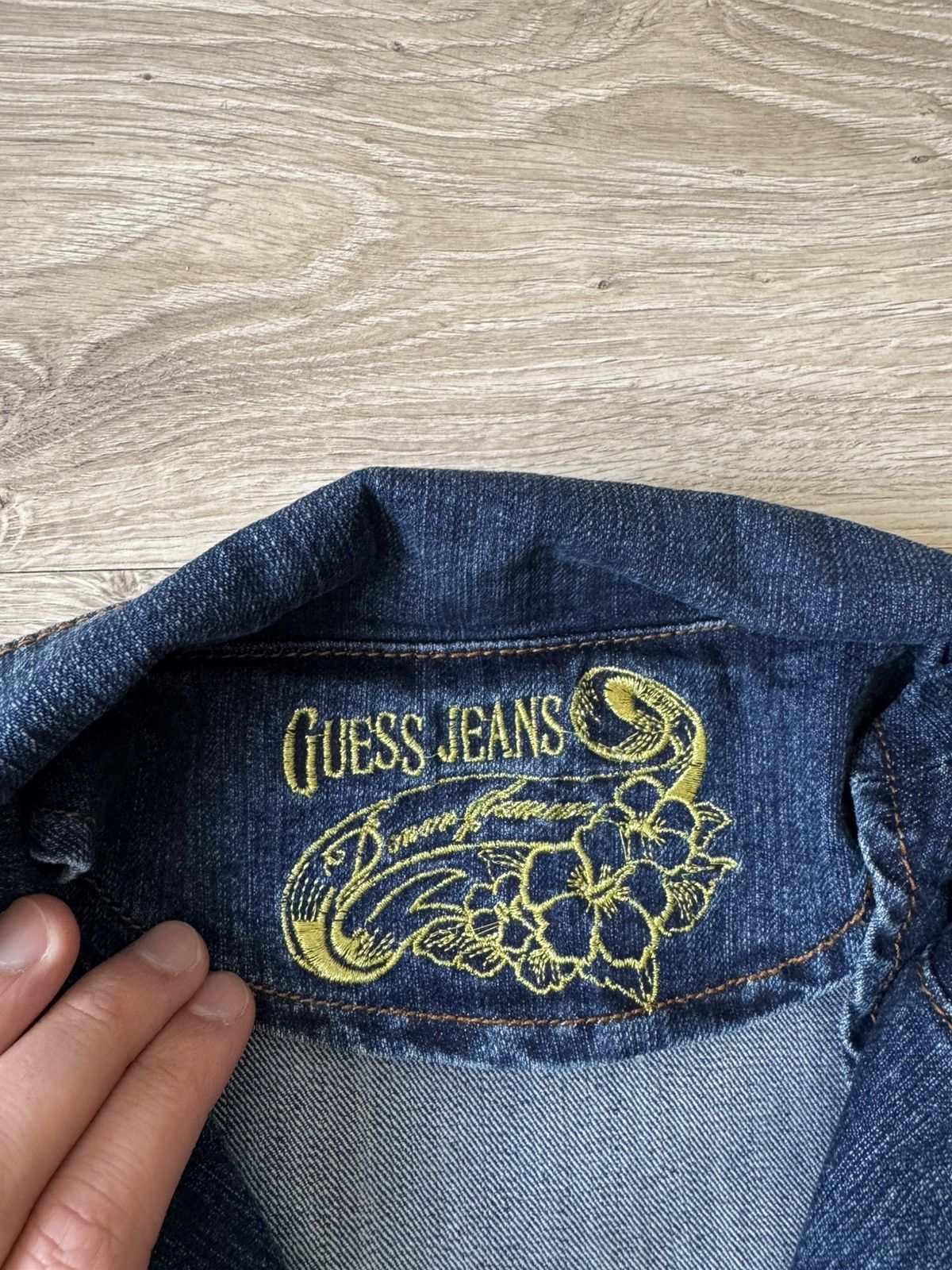 Guess Vintage Y2K Guess Skull Big Logo Denim Jacket Size L / US 10 / IT 46 - 8 Thumbnail