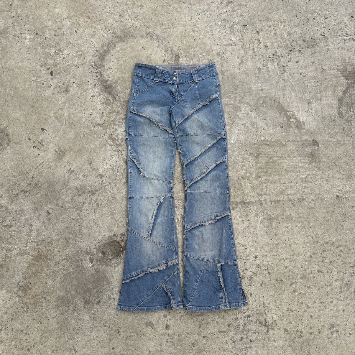 Vintage Japanese Style Opium Crazy Fit Jeans Flats Y2K 00s