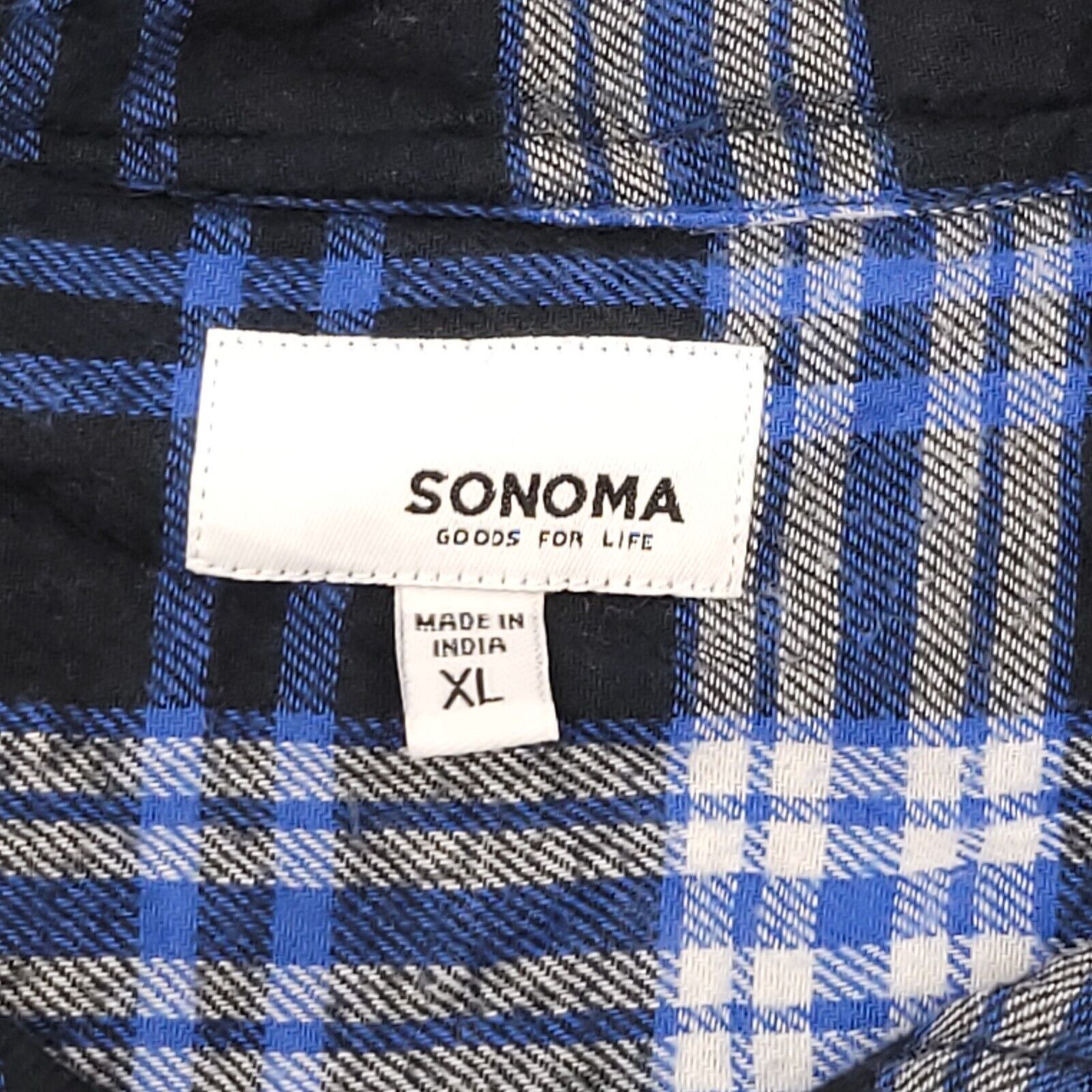 Sonoma Sonoma Tartan Flannel Button Up Shirt Men Size XL Blue Black Size US XL / EU 56 / 4 - 3 Thumbnail