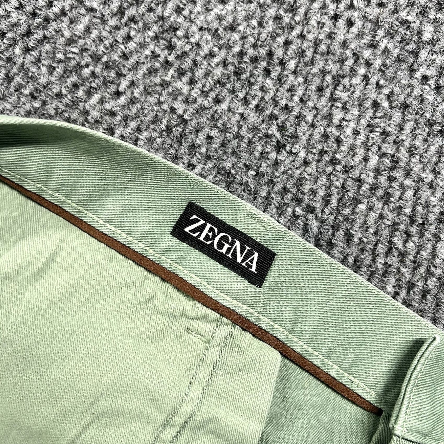Z Zegna ZEGNA Roccia Jeans Mens 42x34 Green Stretch Cotton Straight Leg 5-Pocket Denim Size US 42 / EU 58 - 3 Thumbnail