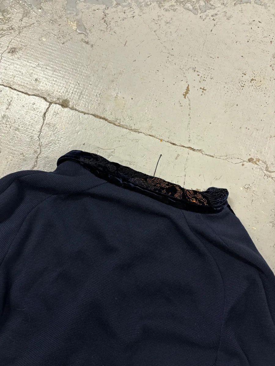 Emporio Armani AW2018 Emporio Armani Navy Velvet Floral Embroidered Hybrid Jacket Size US L / EU 52-54 / 3 - 9 Thumbnail