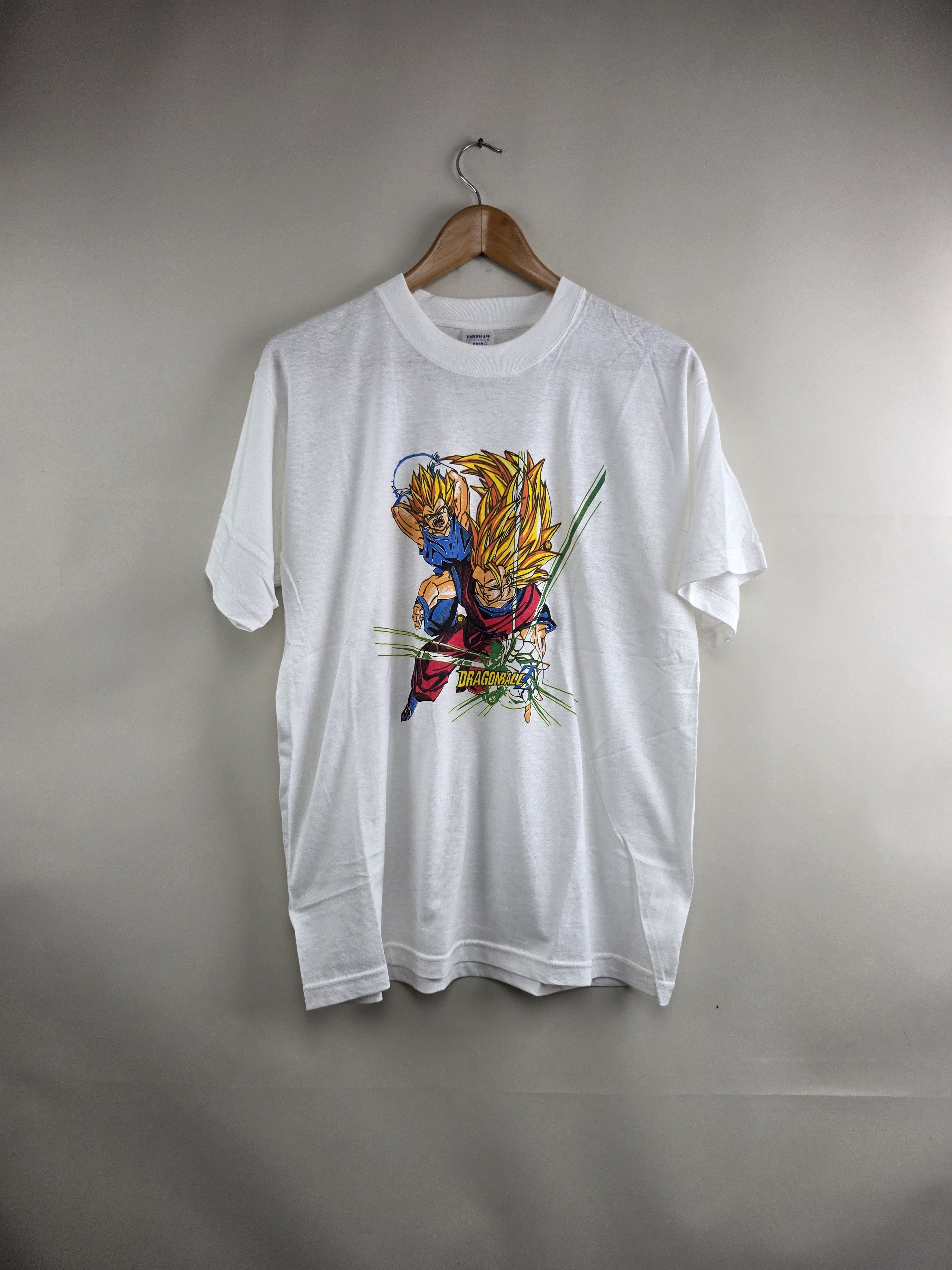 Anime 90s Dragon Ball Z Bootleg Anime Tee L 21.5" 27.5" Size US L / EU 52-54 / 3 - 6 Thumbnail