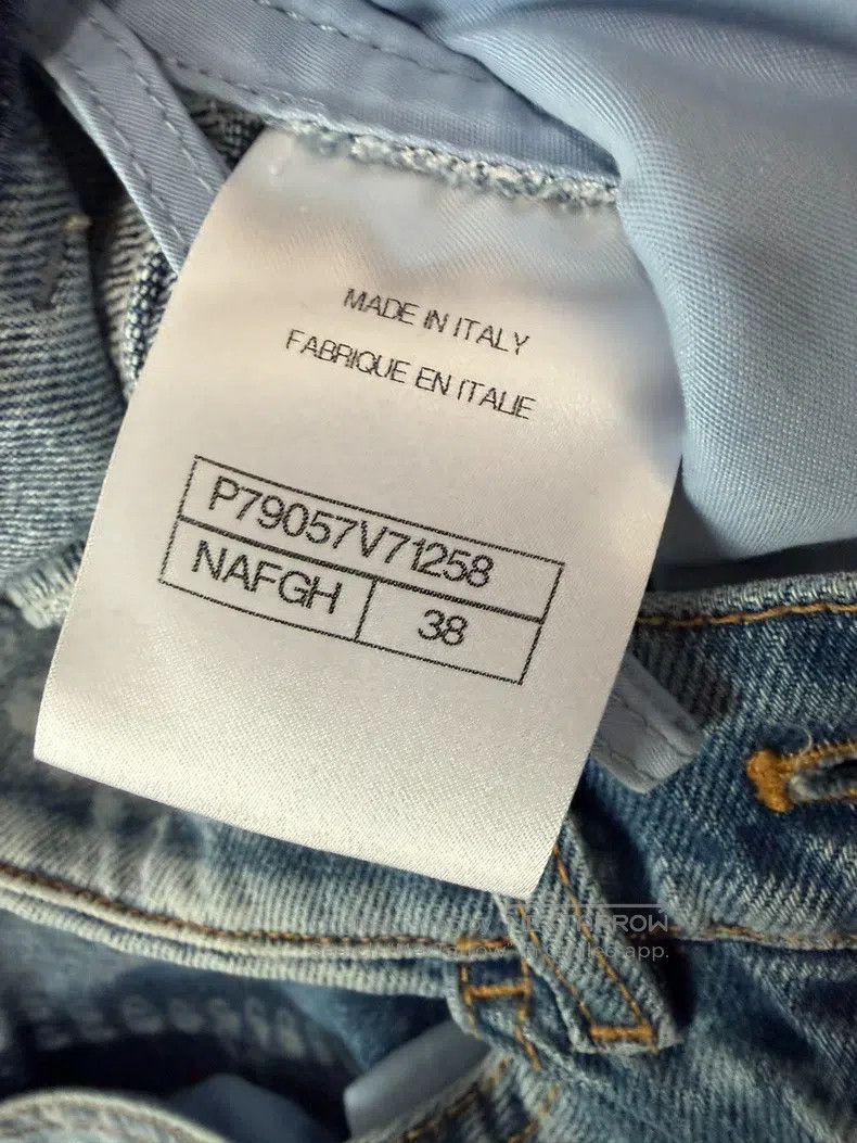 Chanel Chanel Blue pearl chain printed logo wide-leg jeans Size 25" / US 0 / IT 36 - 5 Thumbnail