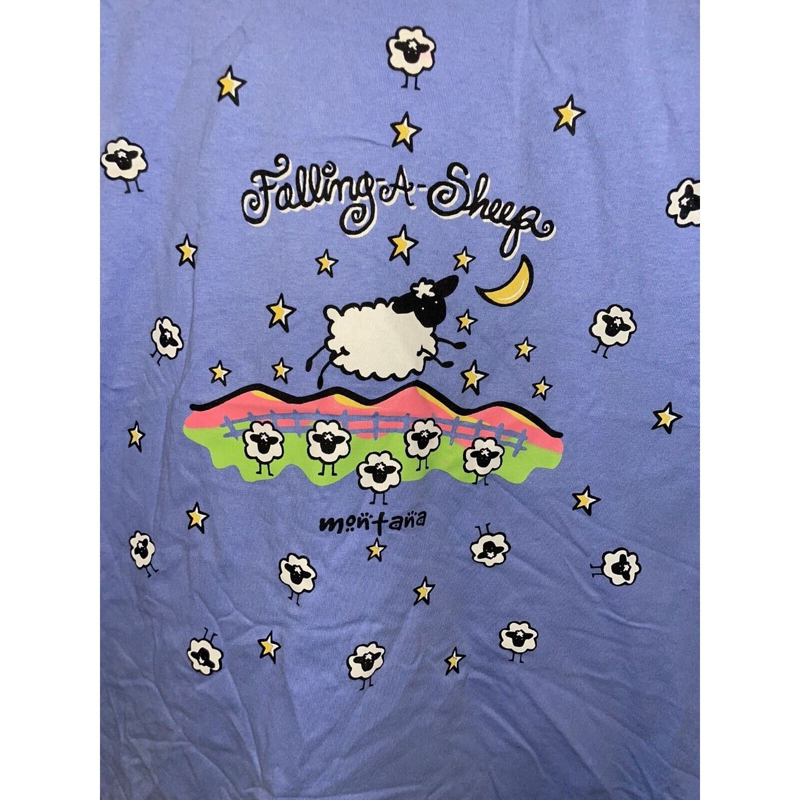 Jerzees Vintage Sleeper Shirt Women's Falling A Sheep Sleep 90s XL Size XL / US 12-14 / IT 48-50 - 2 Thumbnail