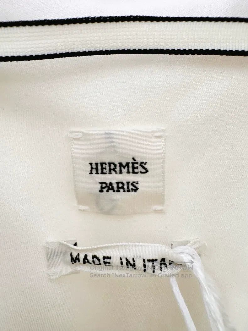 Hermes Hermes White Half Zip Short Sleeve Dress Size XXS / US 00 / IT 34 - 3 Thumbnail
