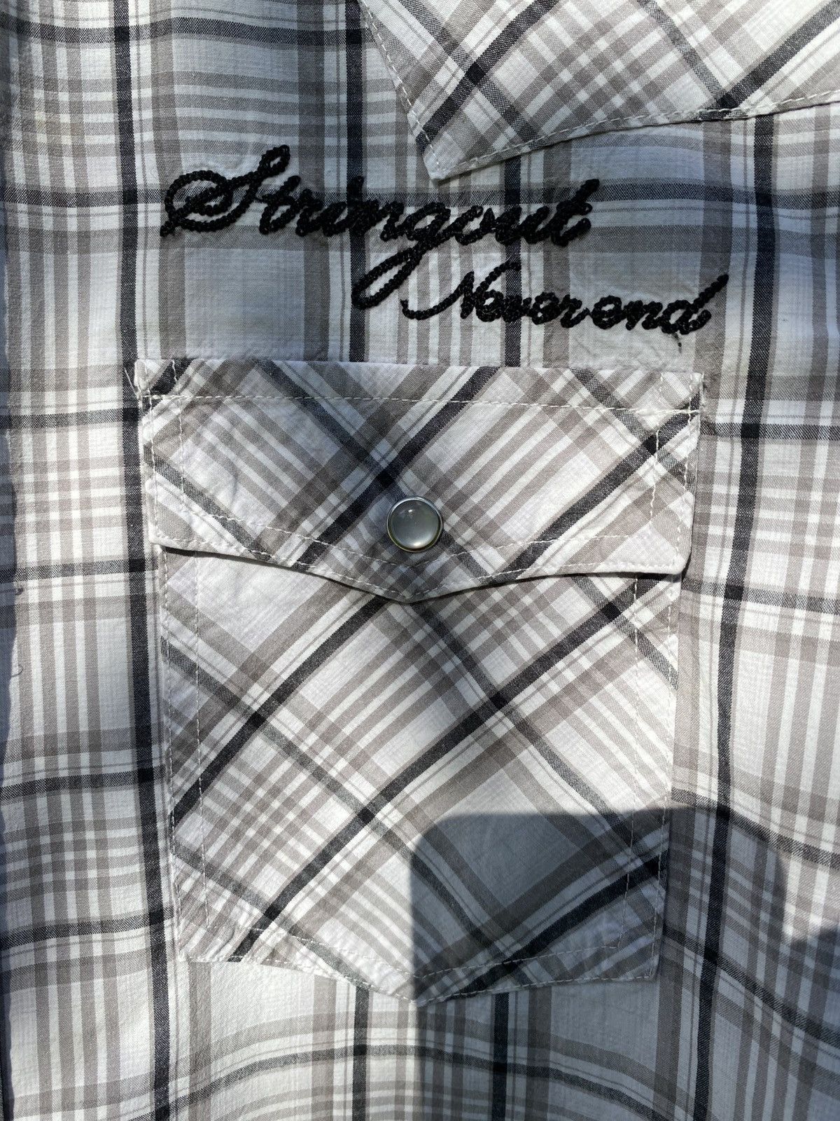 semanticdesign Semantic Design Vintage Western Plaid Snap Embroidery Detail Size US L / EU 52-54 / 3 - 8 Thumbnail