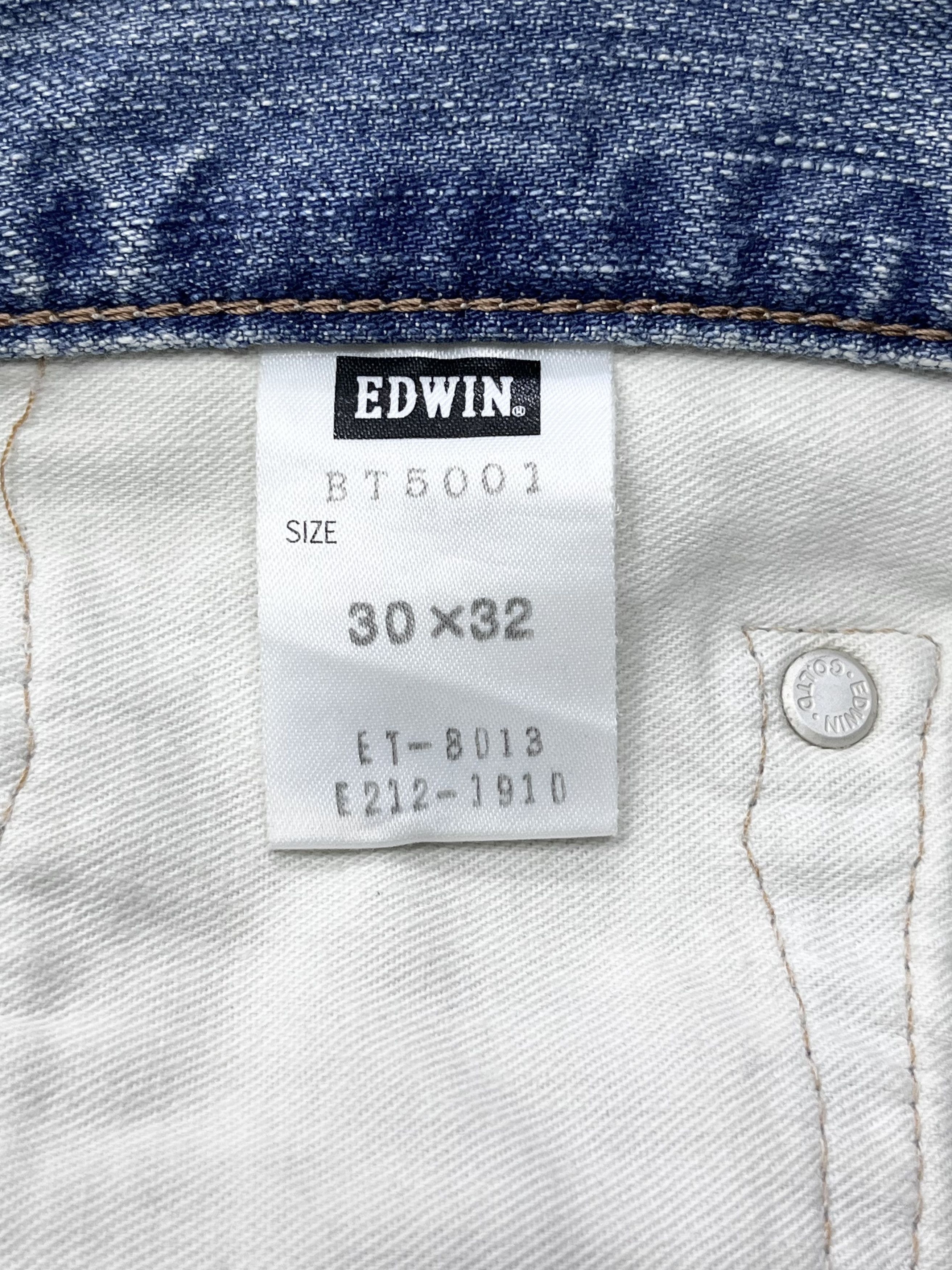 Edwin FYE🔥EDWIN BLUE TRIP Ripped Thrashed Blow Out Flared Denim Size US 31 - 18 Thumbnail