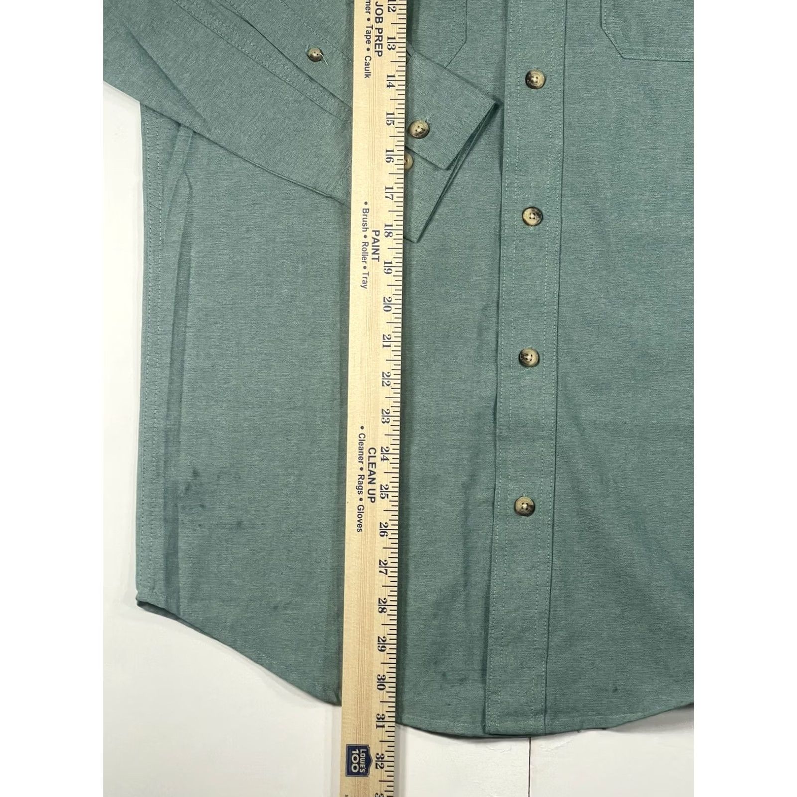 Vintage Backpacker Shirt Mens M Gray Long Sleeve Button Front Casual Solid Cotton Blend Size US M / EU 48-50 / 2 - 5 Thumbnail