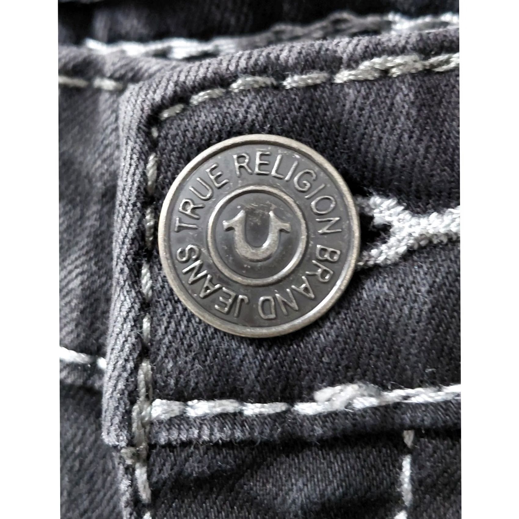 True Religion True Religion BECCA Mid Rise Bootcut Jeans Black Solid Denim Women Size 27 Size 27" / US 4 / IT 40 - 3 Thumbnail