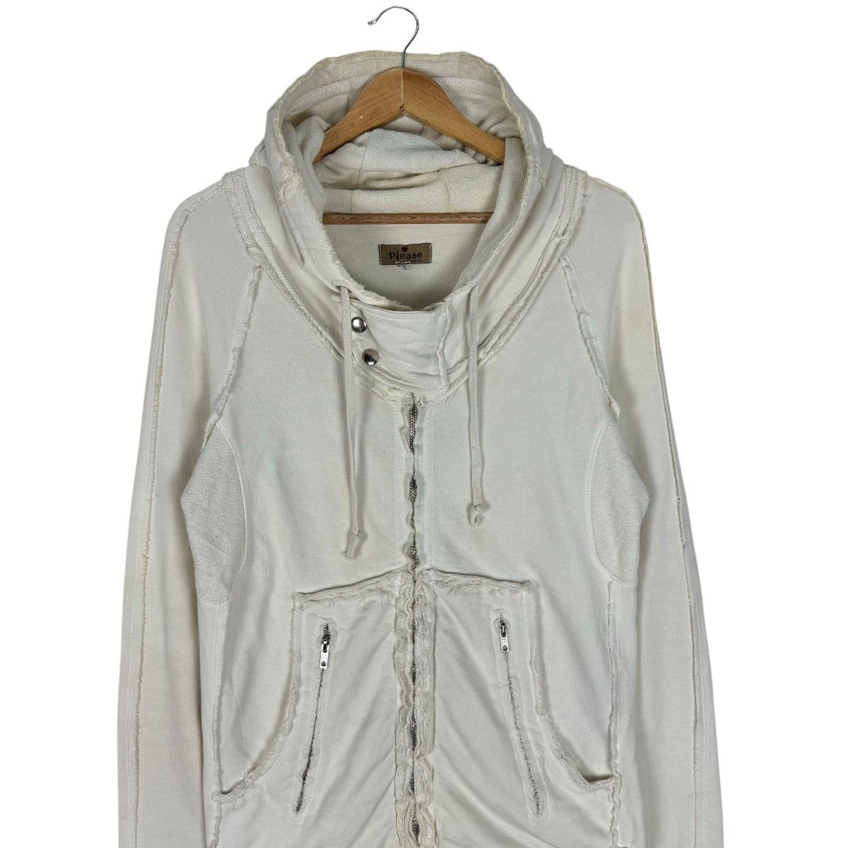 If Six Was Nine ☀️PLEASE HOODIE DISTRESSED BONO SWEATER JACKET Size US S / EU 44-46 / 1 - 3 Thumbnail