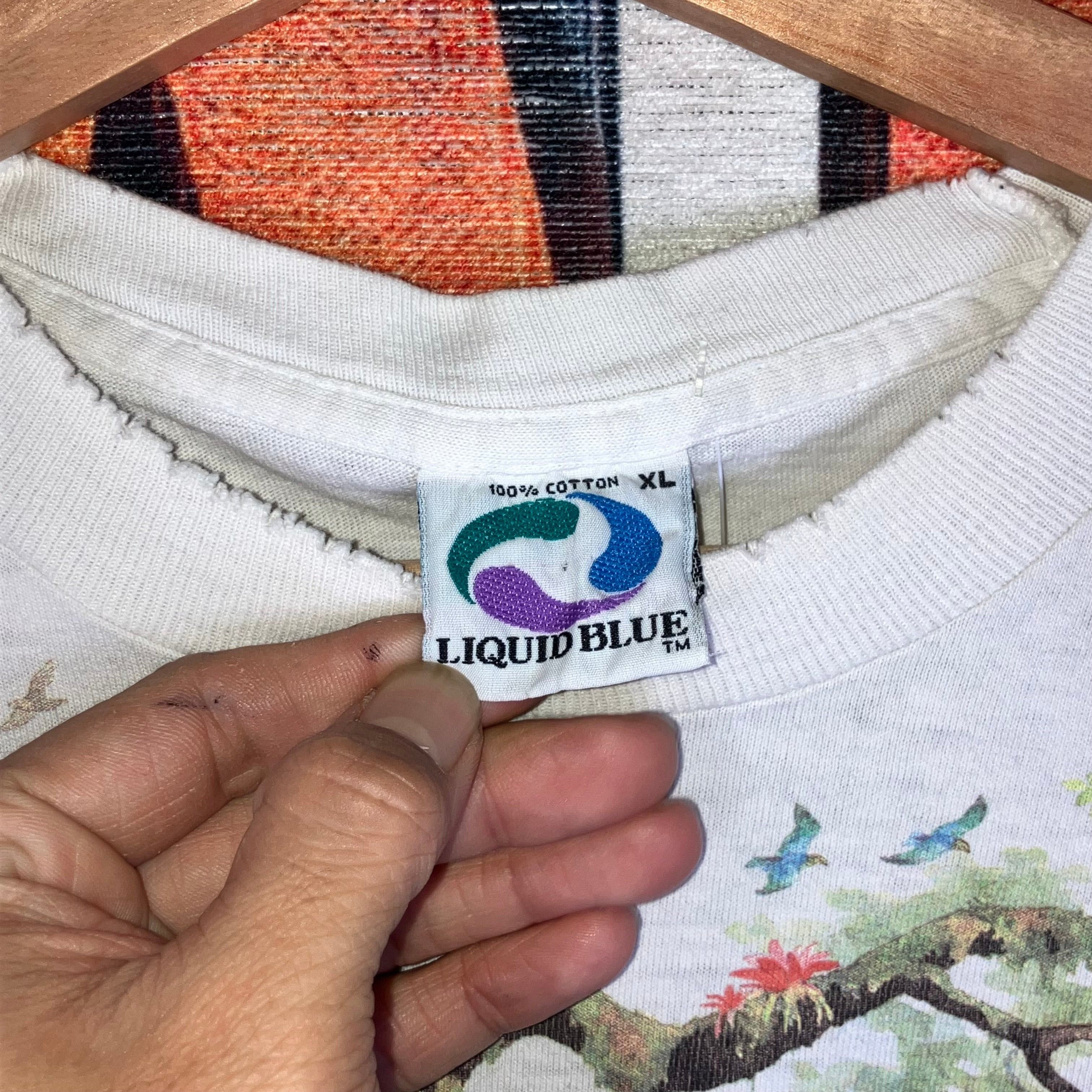 Liquid Blue × Vintage Vintage 90s Liquid Blue African Rain Forest AOP Tie Dye Grap Size US XL / EU 56 / 4 - 3 Thumbnail