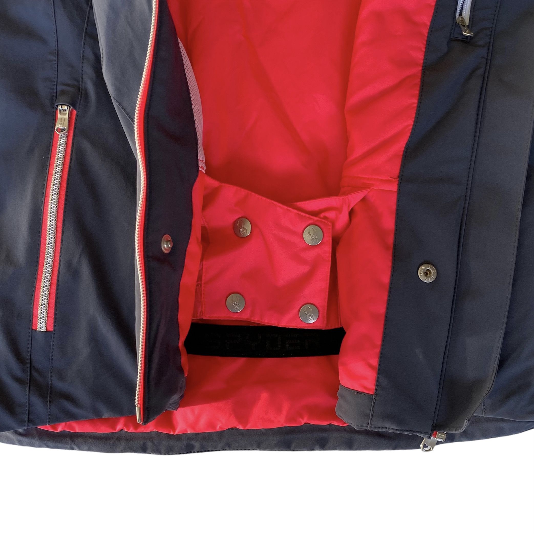 Fall 2015 Spyder Winter Snowboard Jacket Gray Pink Womens 8
