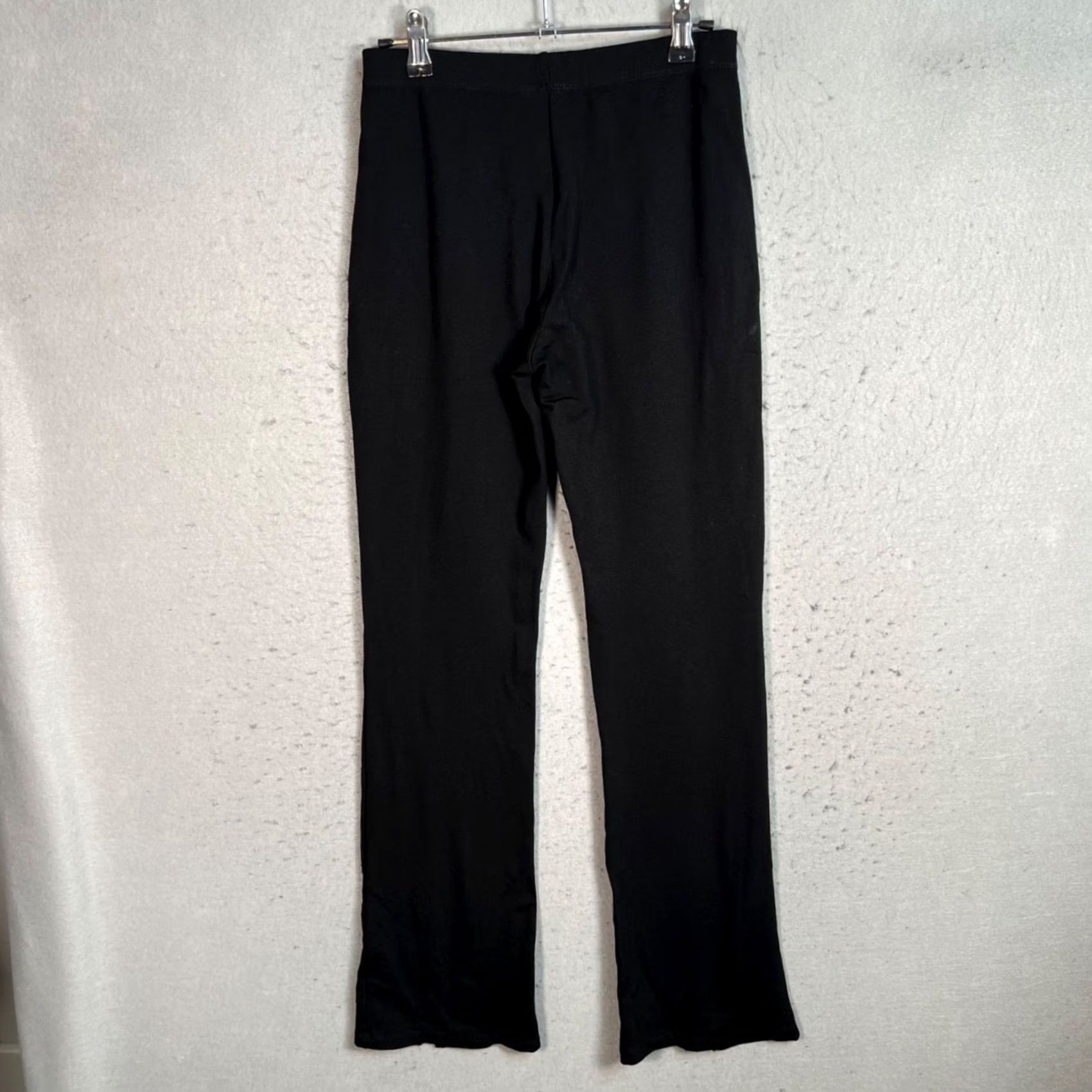 Vintage Ciara Sun Woo Womens XS Black Pull-On Flare Leg Pants w/ Slit At Hem, Dress Pants, Vintage: No Size 26" / US 2 / IT 38 - 2 Thumbnail