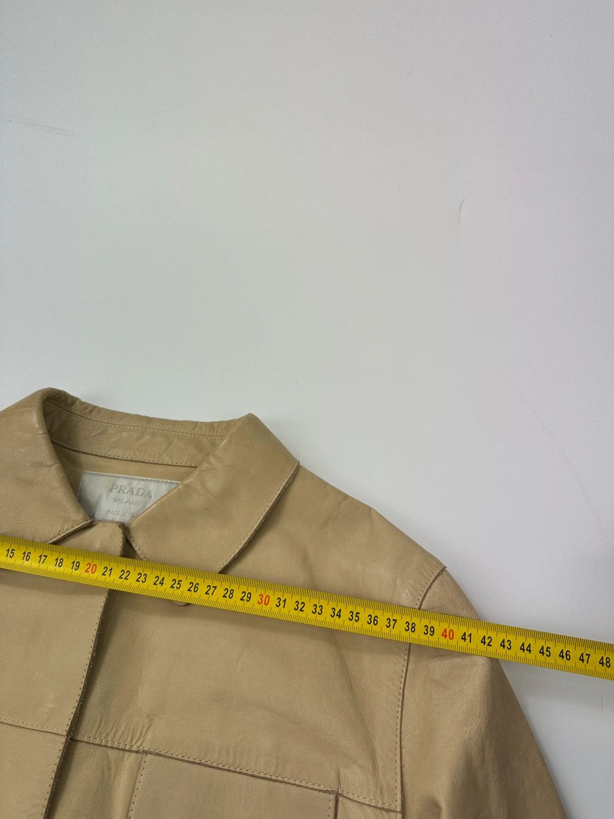 Prada Prada Milano SS99 Beige Leather CalfSkin Snap Buttons Jacket Size M / US 6-8 / IT 42-44 - 20 Thumbnail