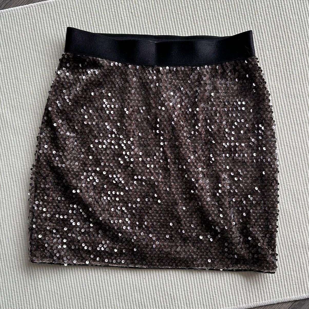 Bailey 44 BAILEY / 44 Black Sequin Dancing Queen Skirt Size 26" / US 2 / IT 38 - 1 Thumbnail