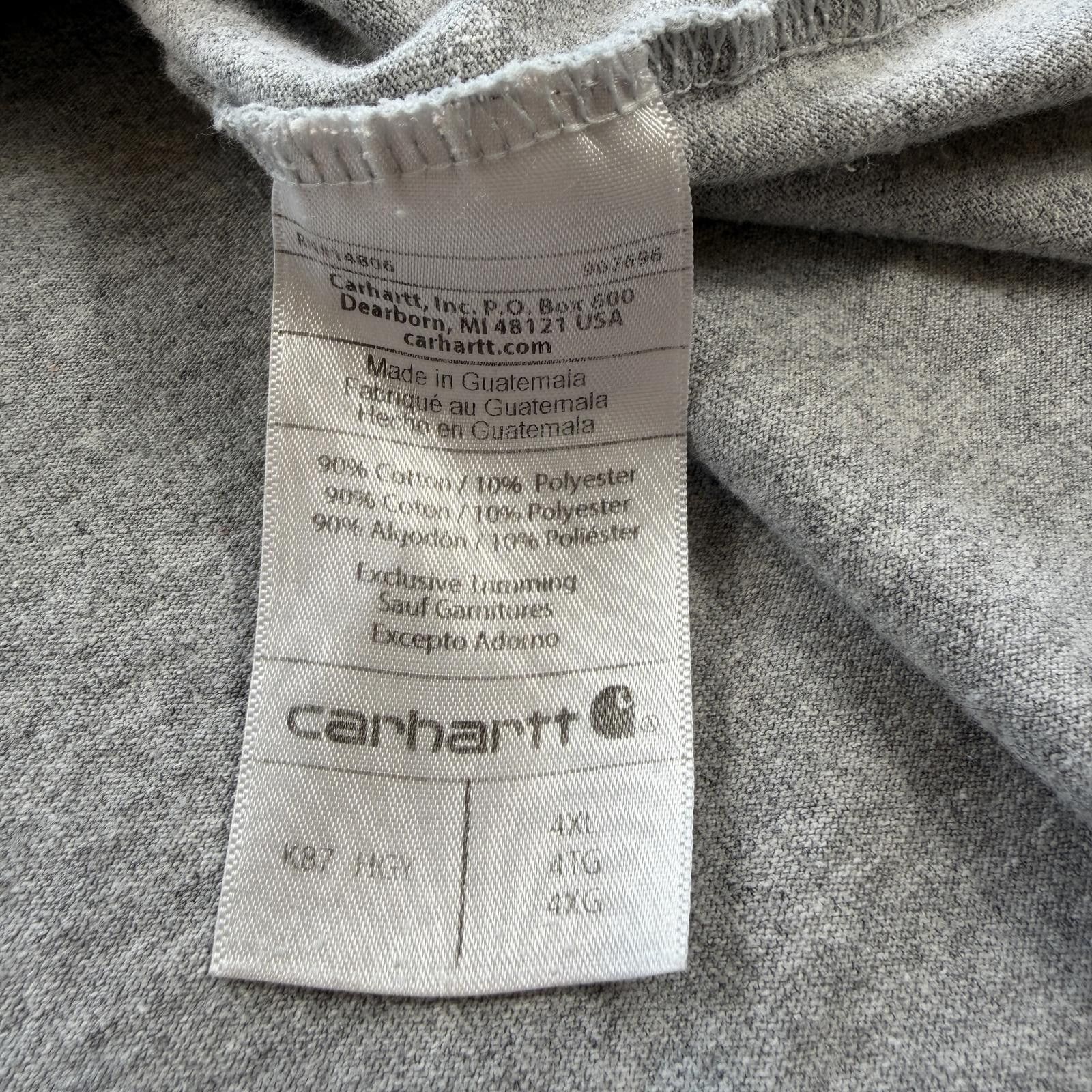 Carhartt Carhartt Loose Fit Pocket T Shirt XL Gray Work Tee Patch K87 Size US XXL / EU 58 / 5 - 5 Thumbnail