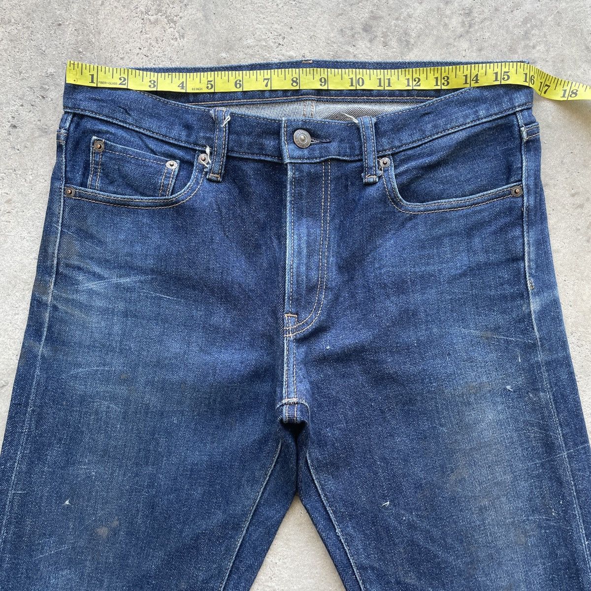 Japanese Brand W32💥 Vintage Japan Skinny Distressed Jeans Selvedge Pants Size US 32 / EU 48 - 5 Thumbnail