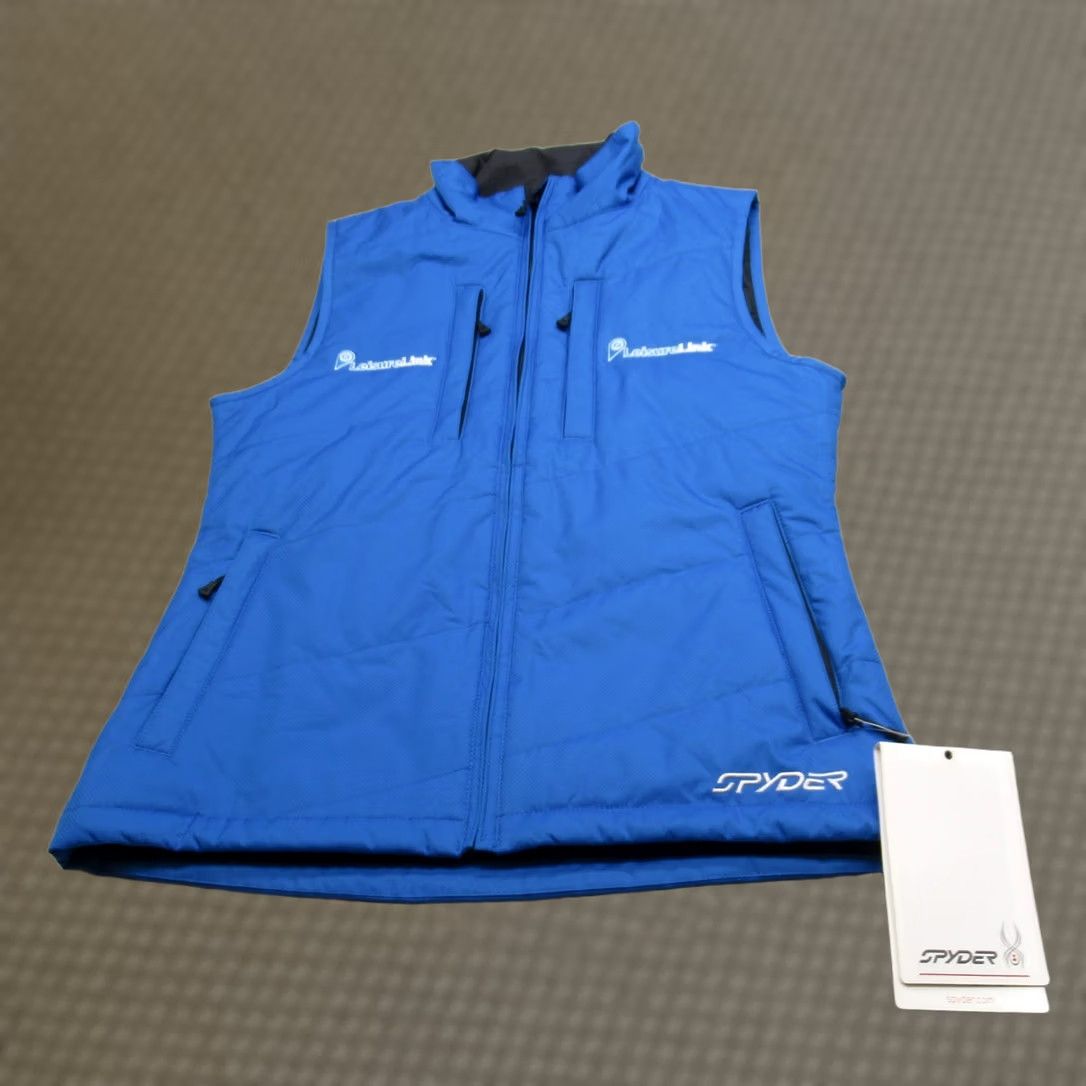 Spyder Spyder Icon Vest Womens Blue Collegiate Full Zip Puffer Logo Zip Pockets 6 NEW Size M / US 6-8 / IT 42-44 - 1 Thumbnail