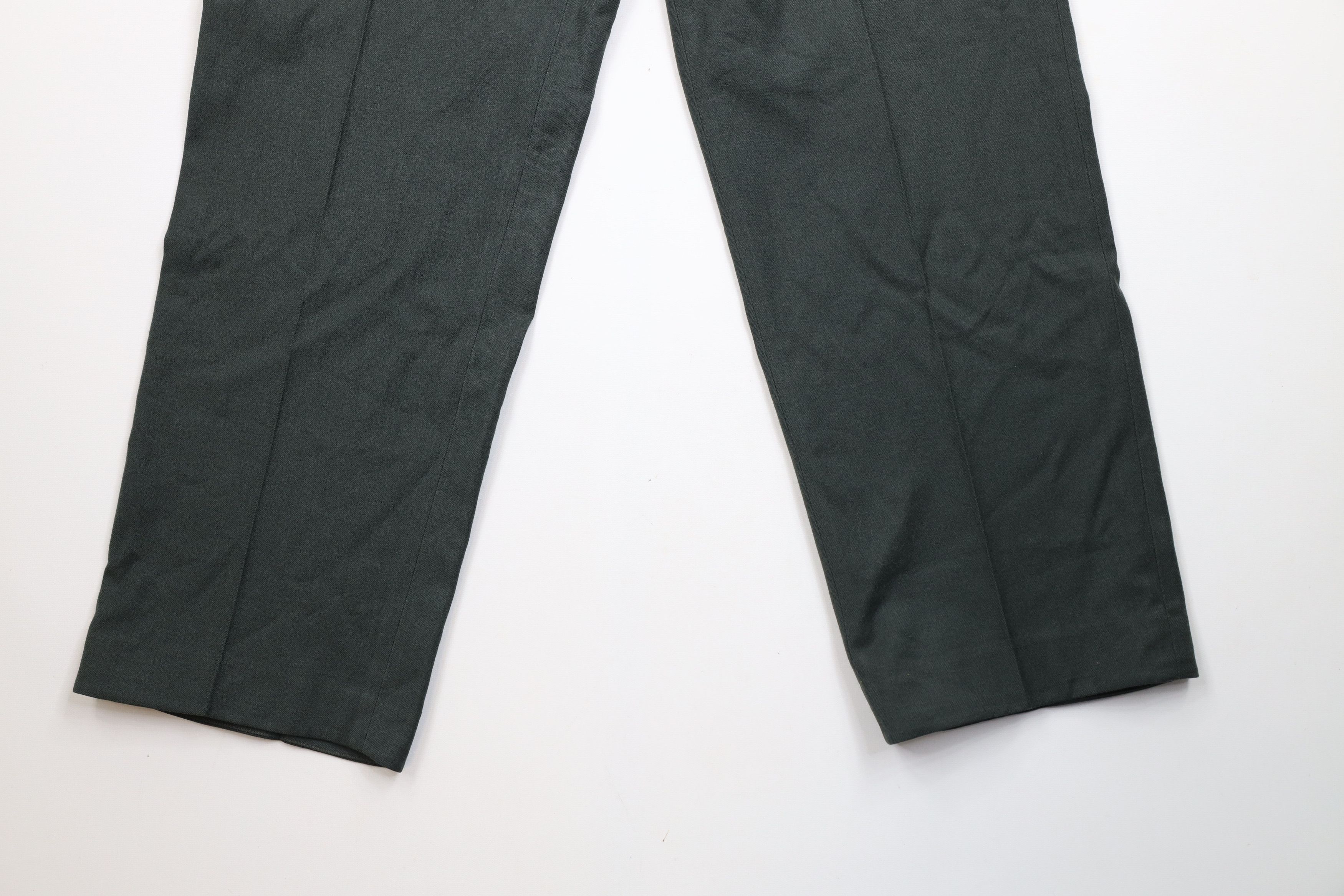 Vintage Vintage 60s Vietnam War Green Wool Wide Leg Trousers Pants Size US 36 / EU 52 - 4 Thumbnail