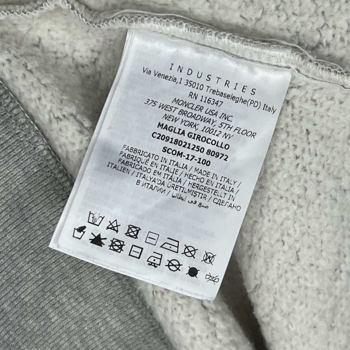 Moncler Moncler Sweatshirt Crewneck Classic Big Logo Wool Grey Size US L / EU 52-54 / 3 - 11 Thumbnail