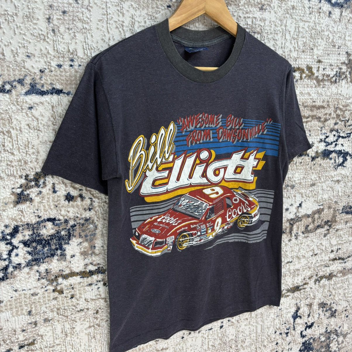 NASCAR × Vintage Vintage 80s Bill Elliot American NASCAR Racer T-shirt Size US S / EU 44-46 / 1 - 9 Thumbnail