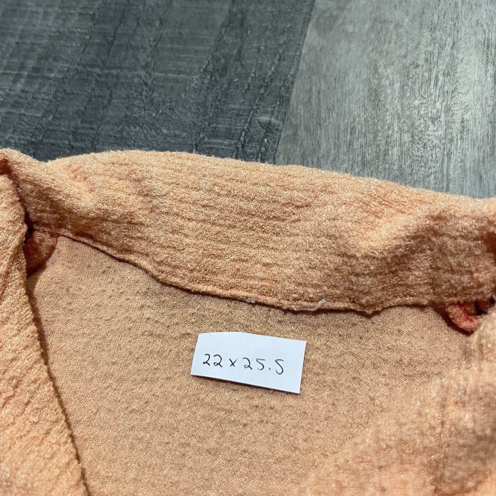 Vintage VTG 70s California Terry Cloth Shirt Preppy MOD Peach Polo Size US M / EU 48-50 / 2 - 4 Thumbnail