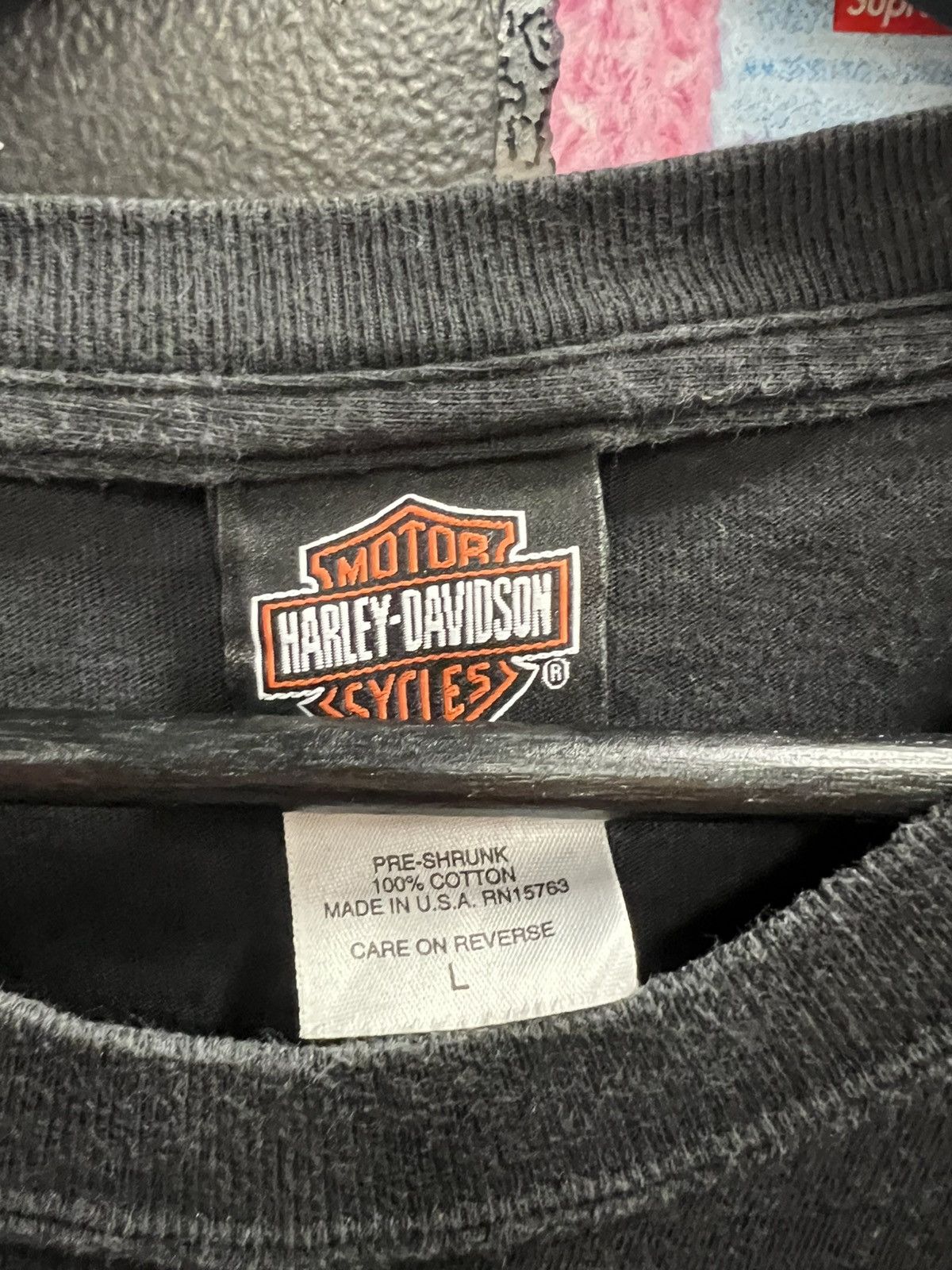 Harley Davidson Vintage Harley Davidson Motorcycle Wrap Around Shirt Size US L / EU 52-54 / 3 - 3 Thumbnail