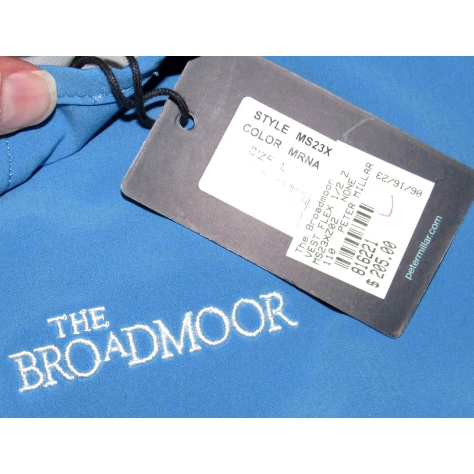 Peter Millar PETER MILLAR Crown Crafted Flex Adapt Vest The Broadmoor Resort Large NWT Vest Mens L Blue 80% Polyester 20% Spandex Size US L / EU 52-54 / 3 - 4 Thumbnail