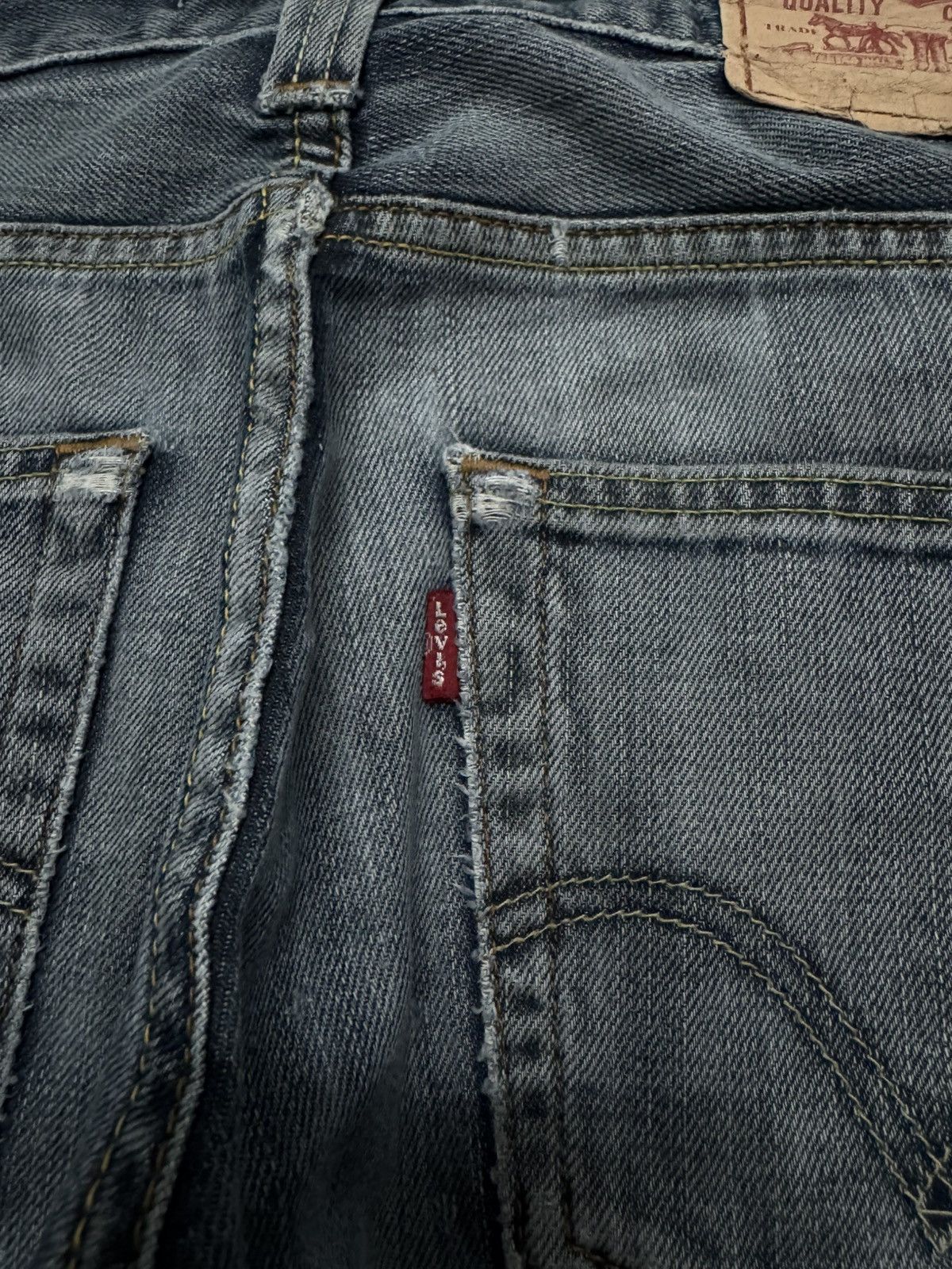 Levi's LEVI'S 511 SLIM VINTAGE Y2K GRUNGE THRASHED RARE Size US 33 - 16 Thumbnail