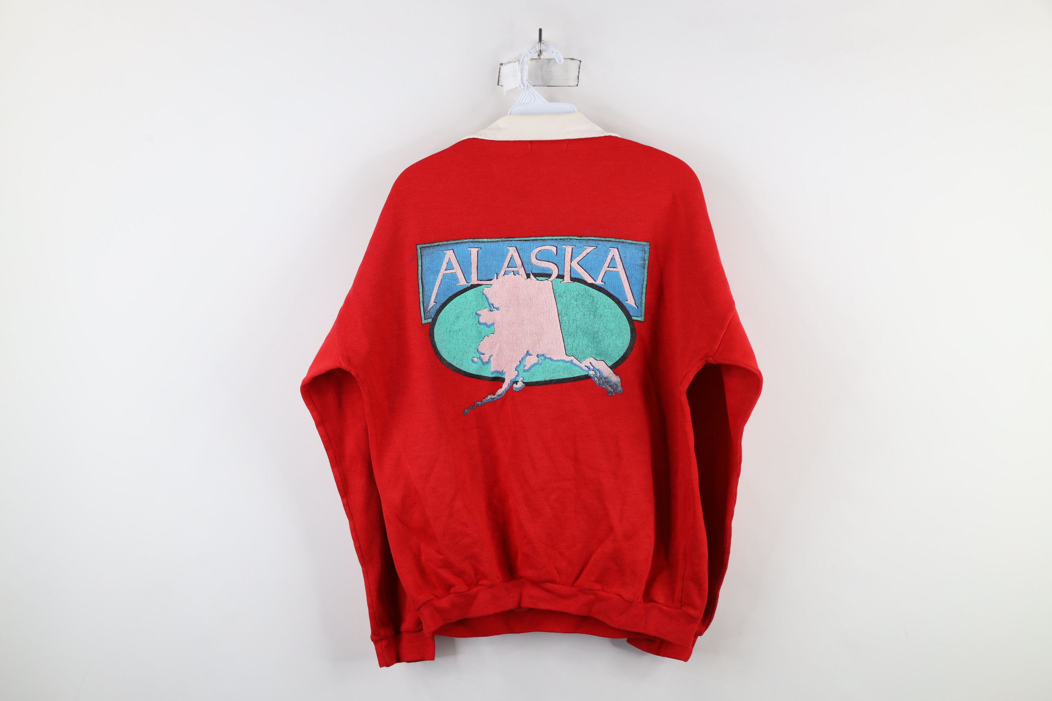 Vintage Vintage 90s Streetwear Alaska Collared Sweatshirt USA Size US M / EU 48-50 / 2 - 11 Thumbnail