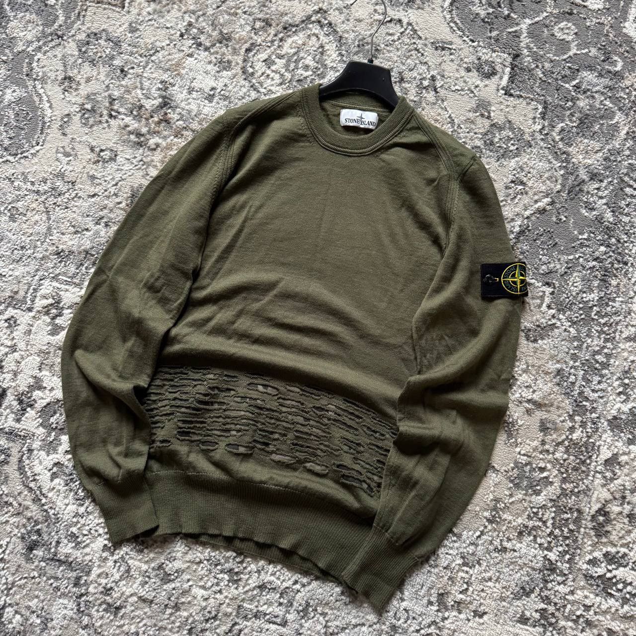 Stone Island Stone Island Knitted Distressed Camouflage Custom Sweater Size US S / EU 44-46 / 1 - 3 Thumbnail